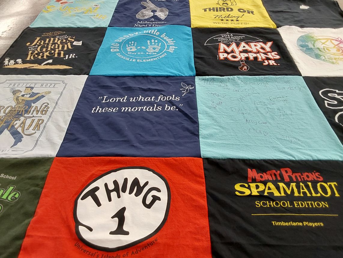 T-shirt quilt from danville elementary school by Susan from NH