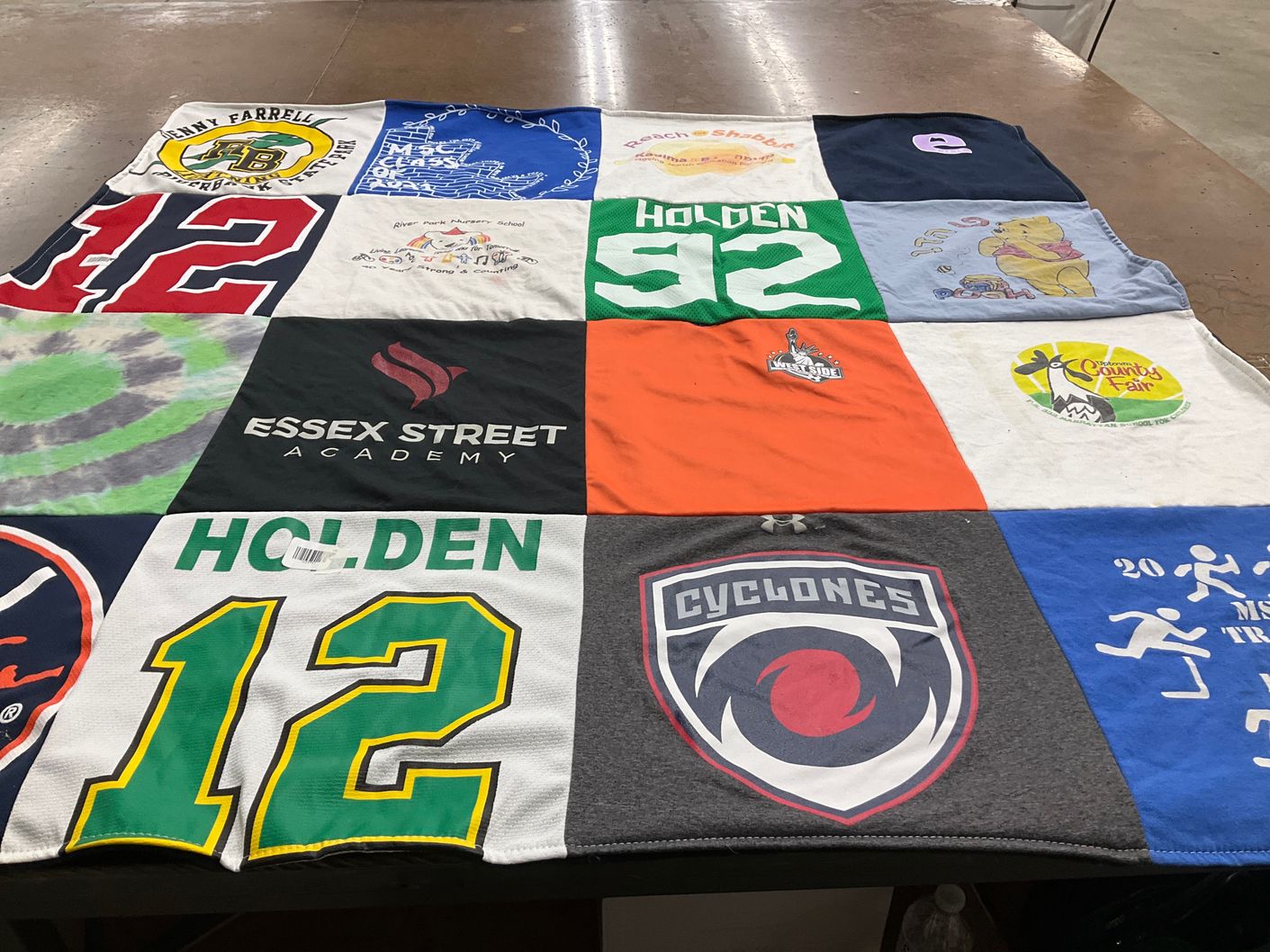 T-shirt quilt featuring cyclones by Alison from NY