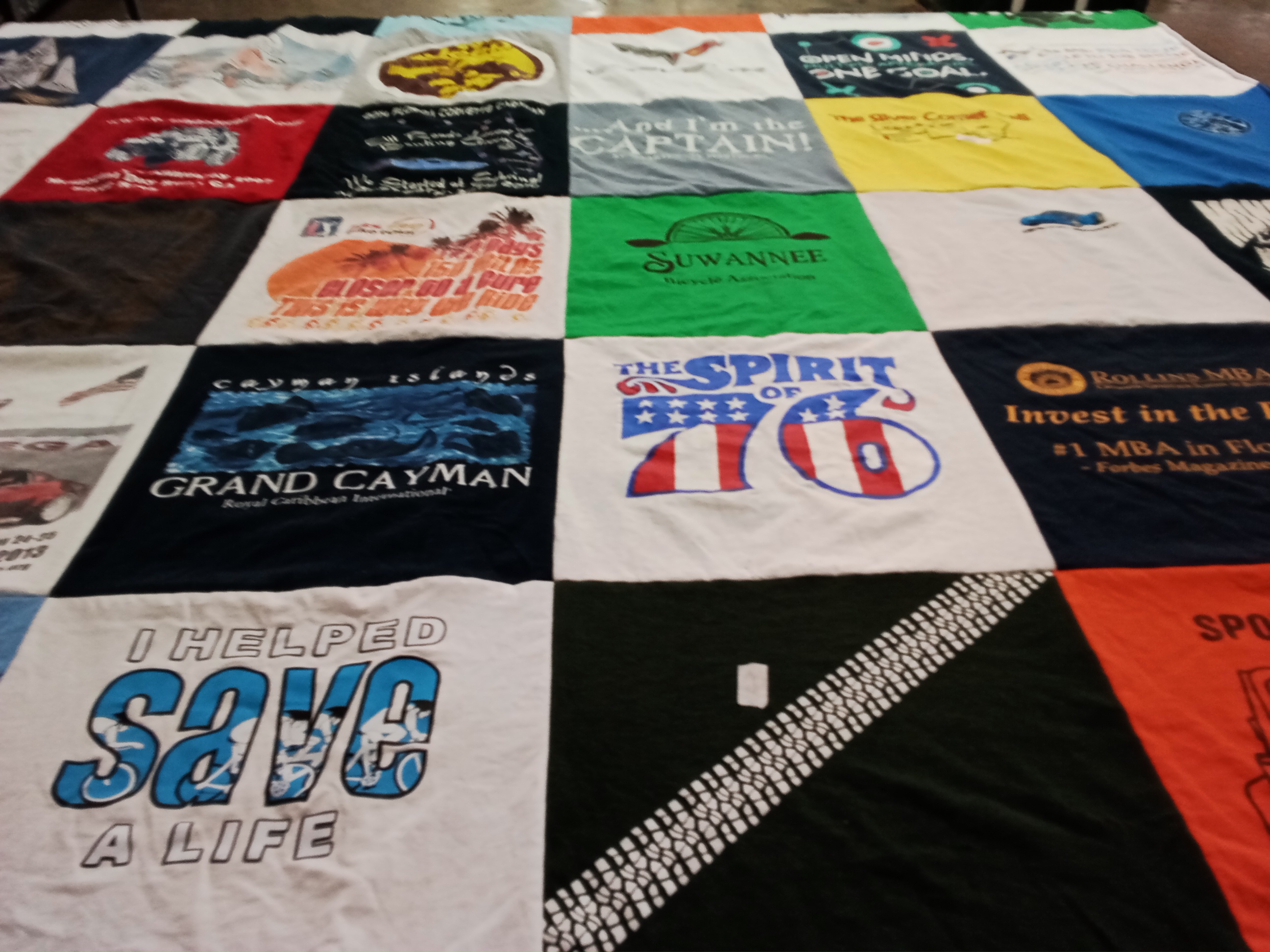 T-shirt quilt from rollins college by Kristin from FL