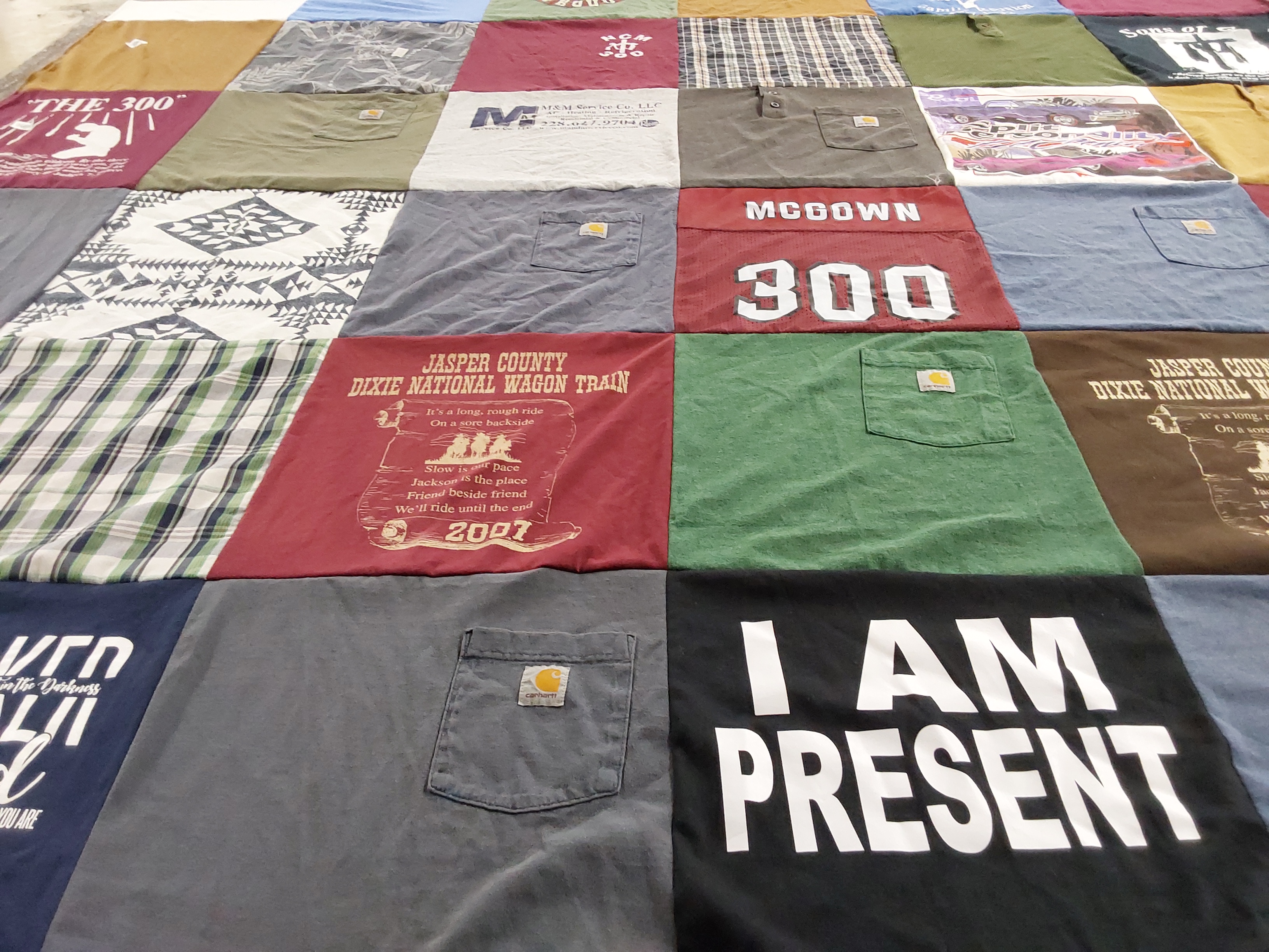 T-shirt quilt with outdoor, community themes by Ashley from MS
