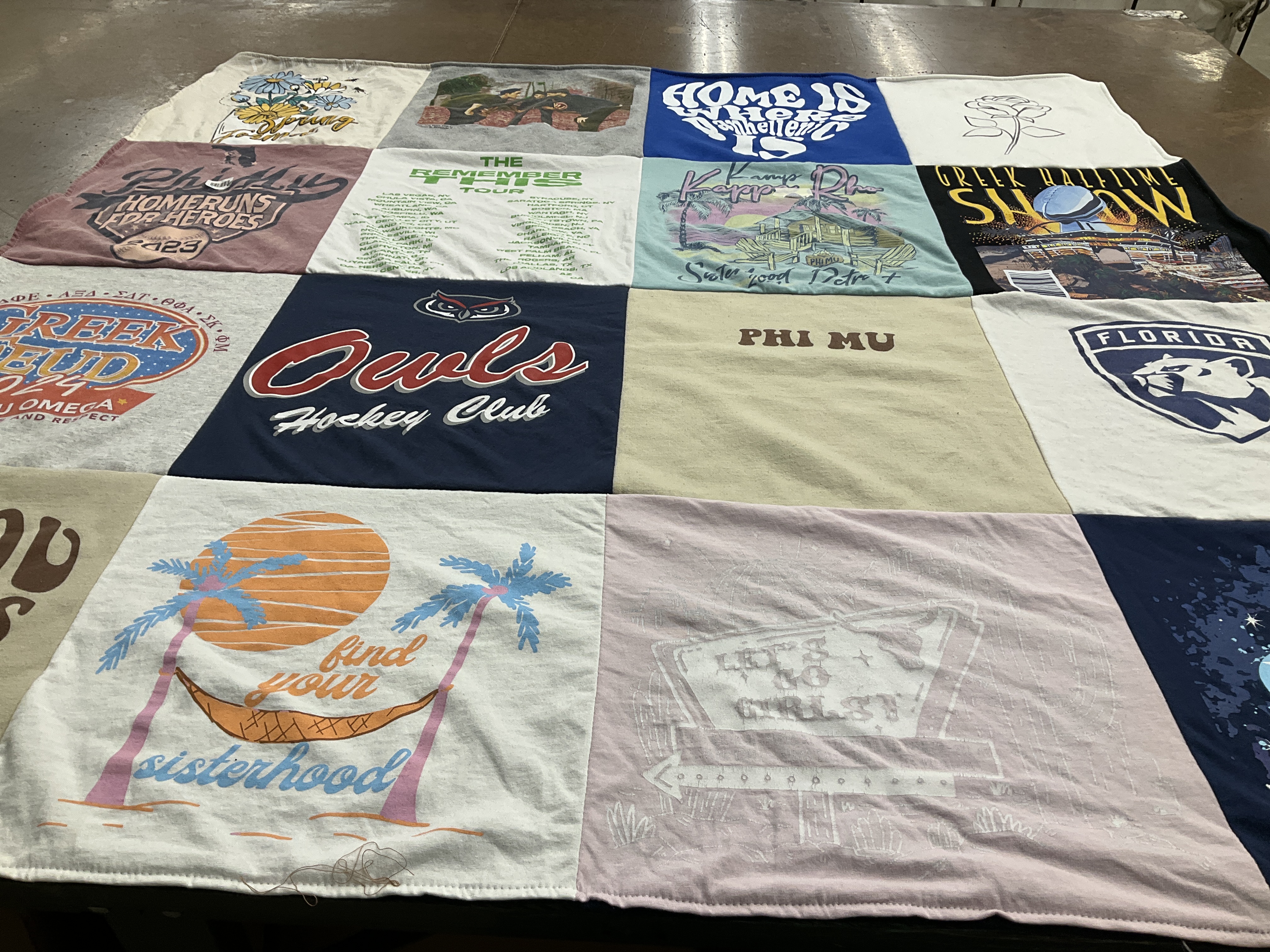 T-shirt quilt featuring hockey club by Mike from FL