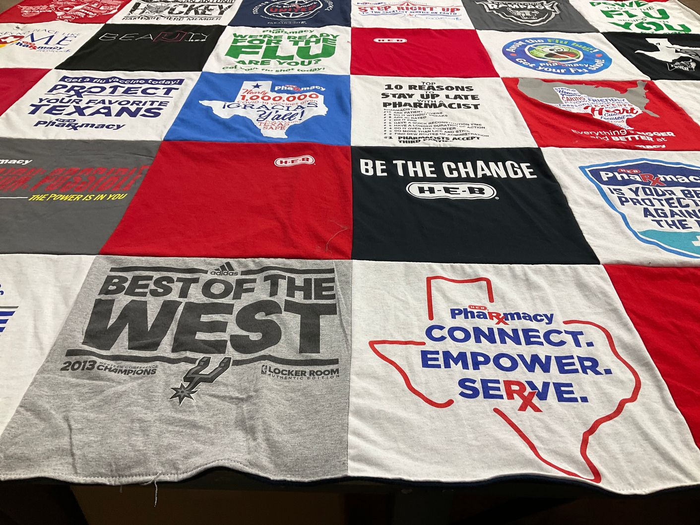 T-shirt quilt featuring san antonio spurs by Ellen from TX