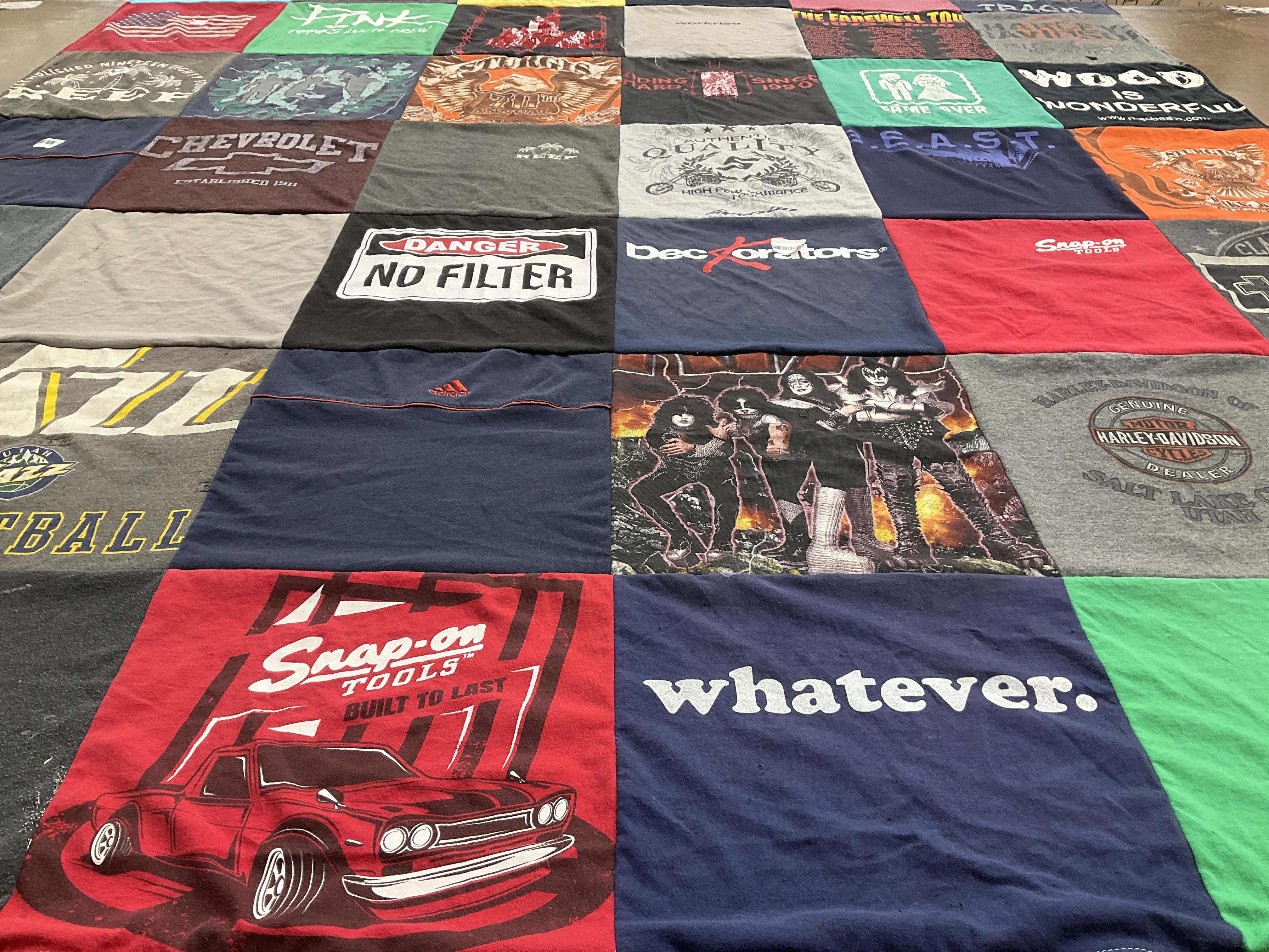 T-shirt quilt featuring football by Christy from UT