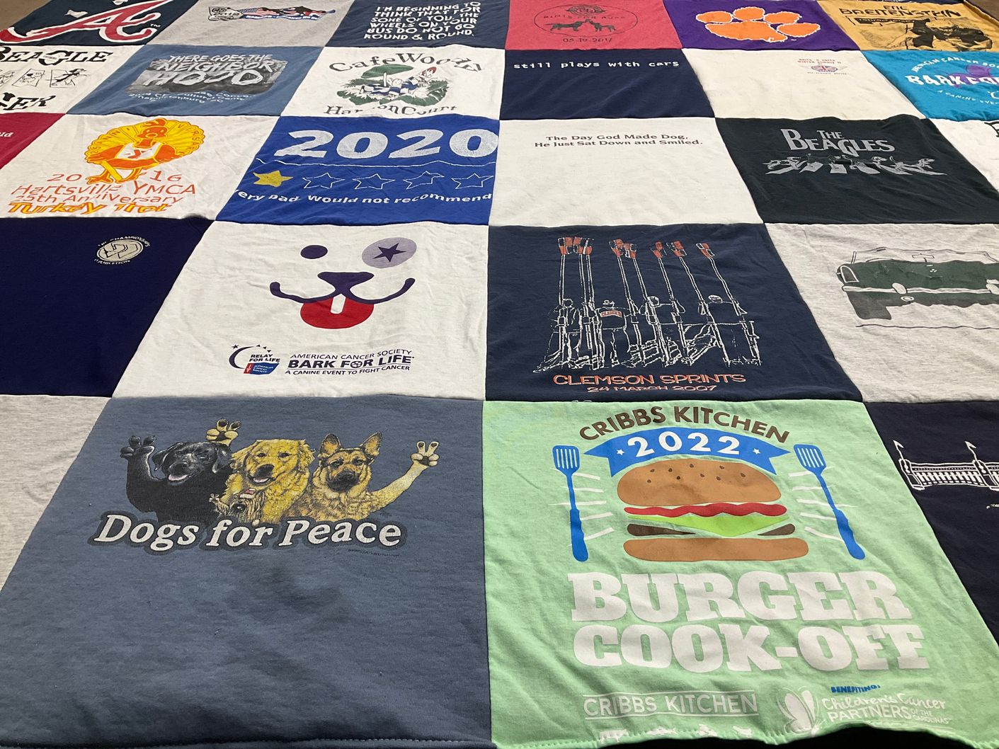 T-shirt quilt from clemson university by Tena from SC