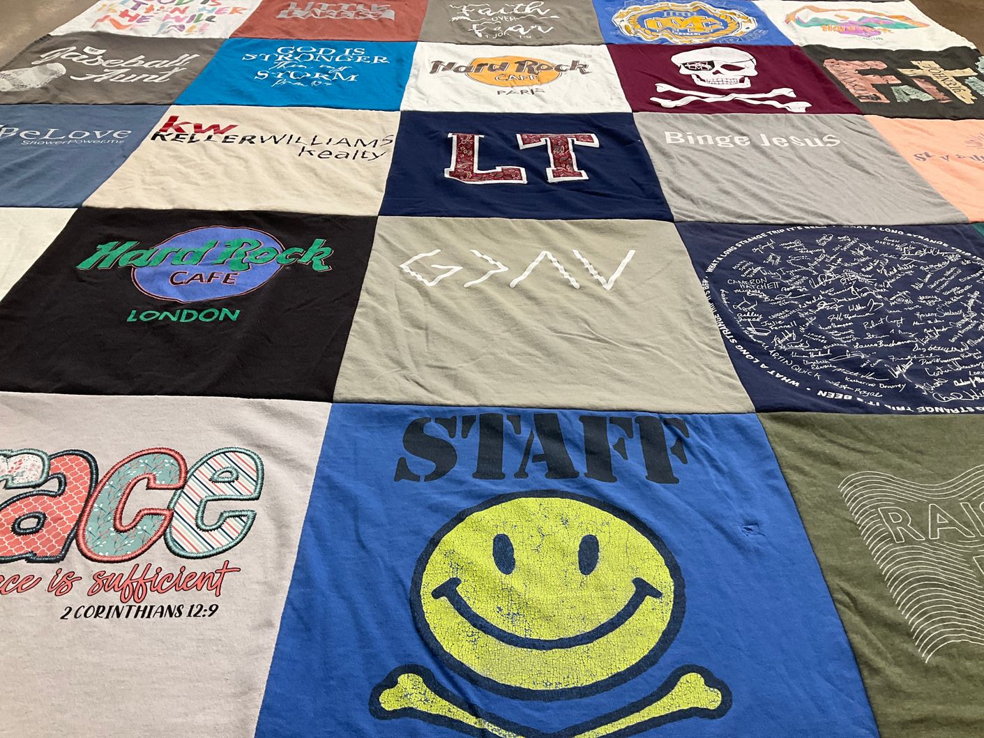 T-shirt quilt from lt high school by tracy from MS