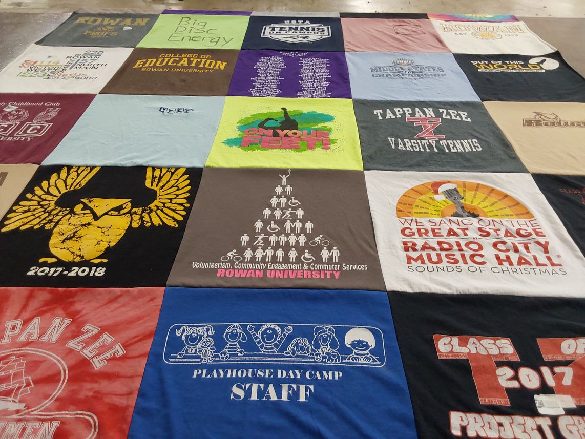 T-shirt quilt featuring tappan zee varsity tennis by Grace from NY