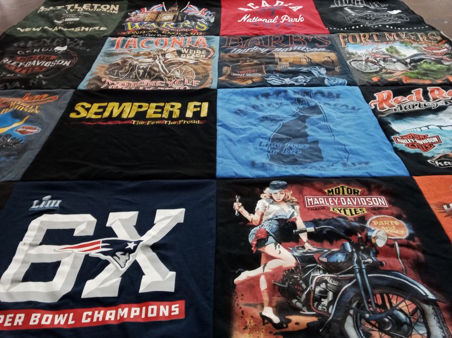 T-shirt quilt featuring new england patriots by Steve from NH