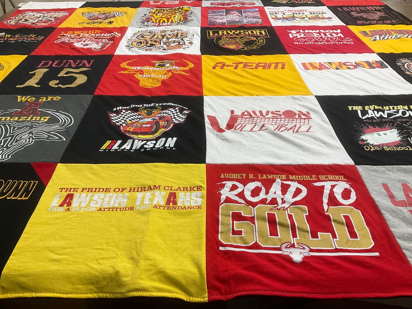 T-shirt quilt from audrey h. lawson middle school by Keoshya from TX