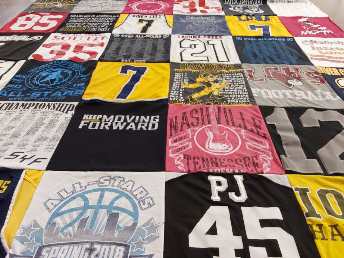 T-shirt quilt featuring cybl all-stars, south all-stars by Michele from CA