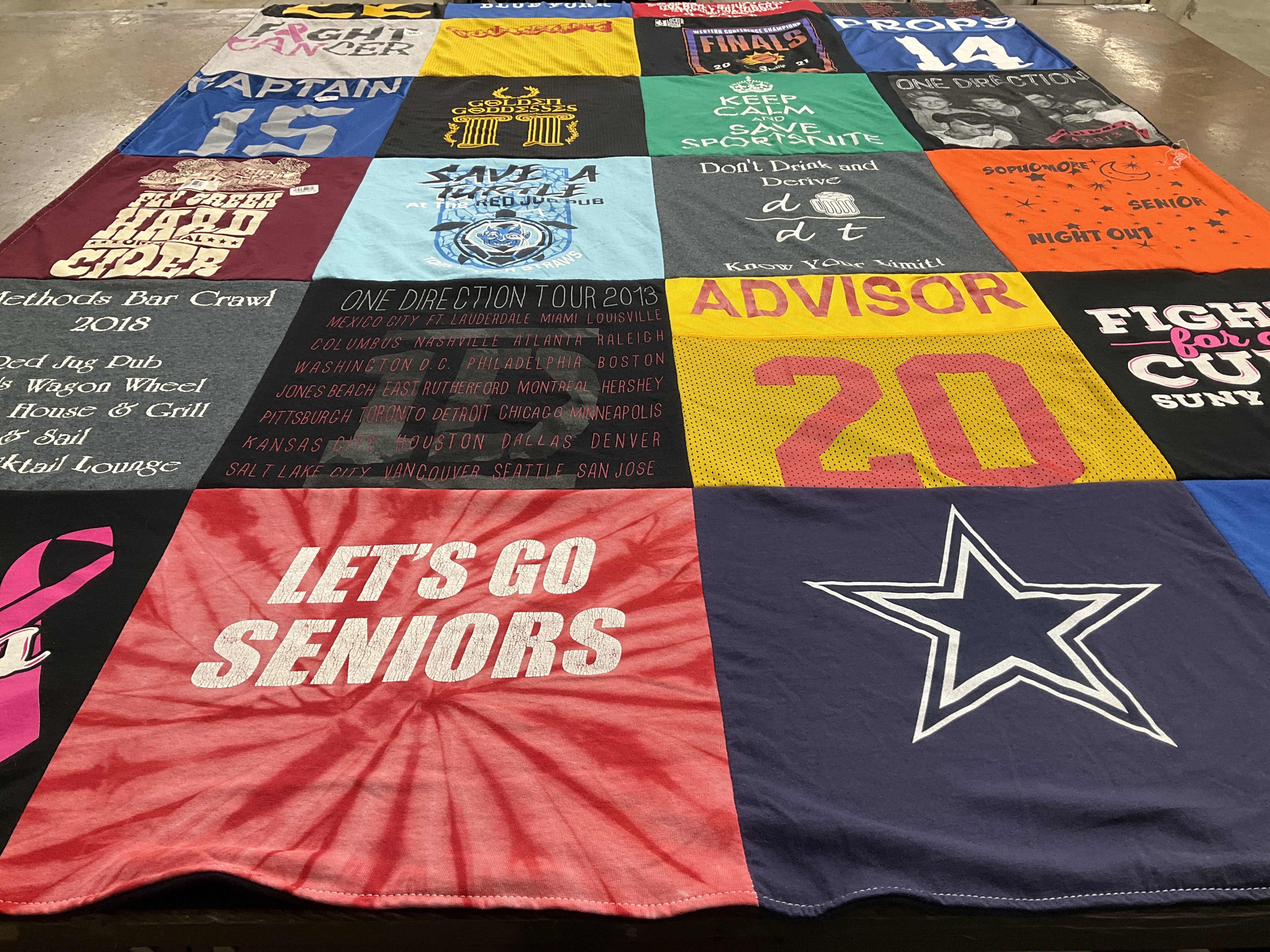 T-shirt quilt featuring dallas cowboys by Jennifer from NY