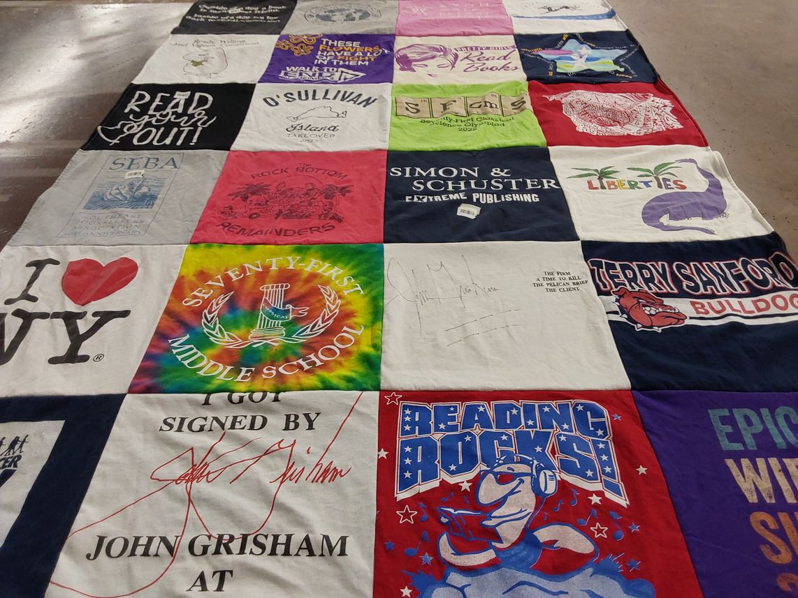 T-shirt quilt featuring terry sanford bulldogs by Shelagh from NC