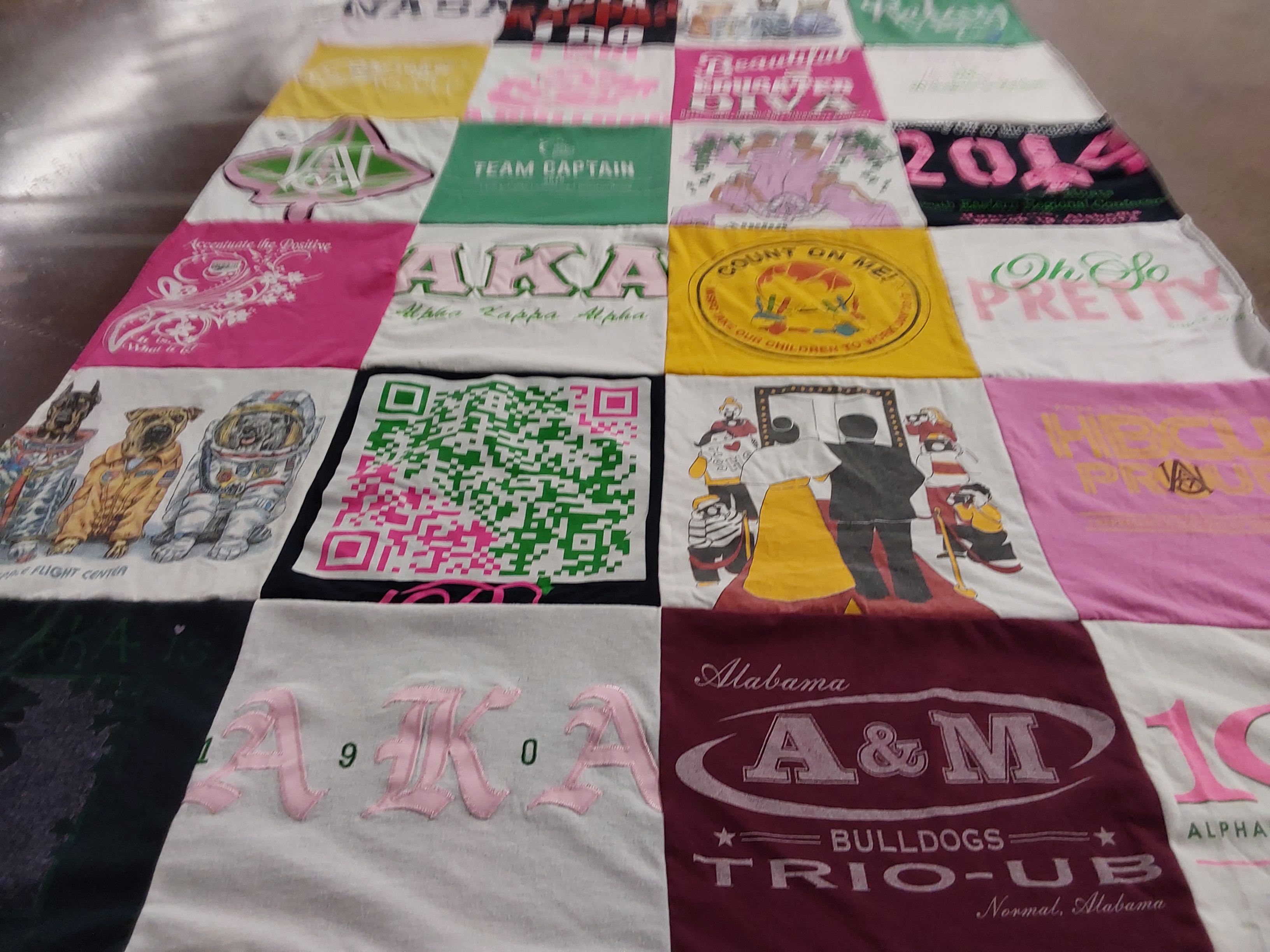 T-shirt quilt featuring alabama a&m university bulldogs by Adrienne from AL