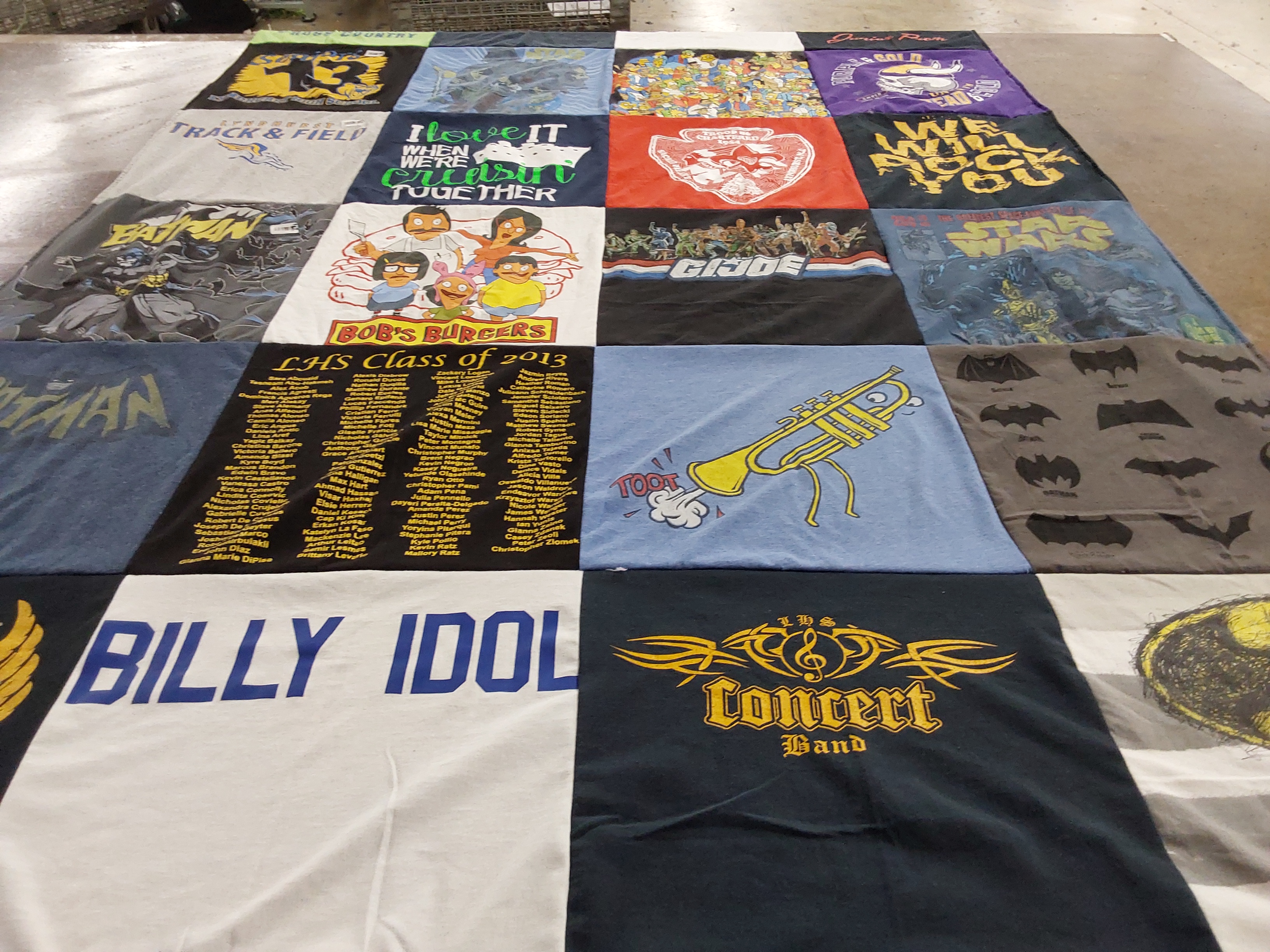 T-shirt quilt from lhs by Maria from NJ