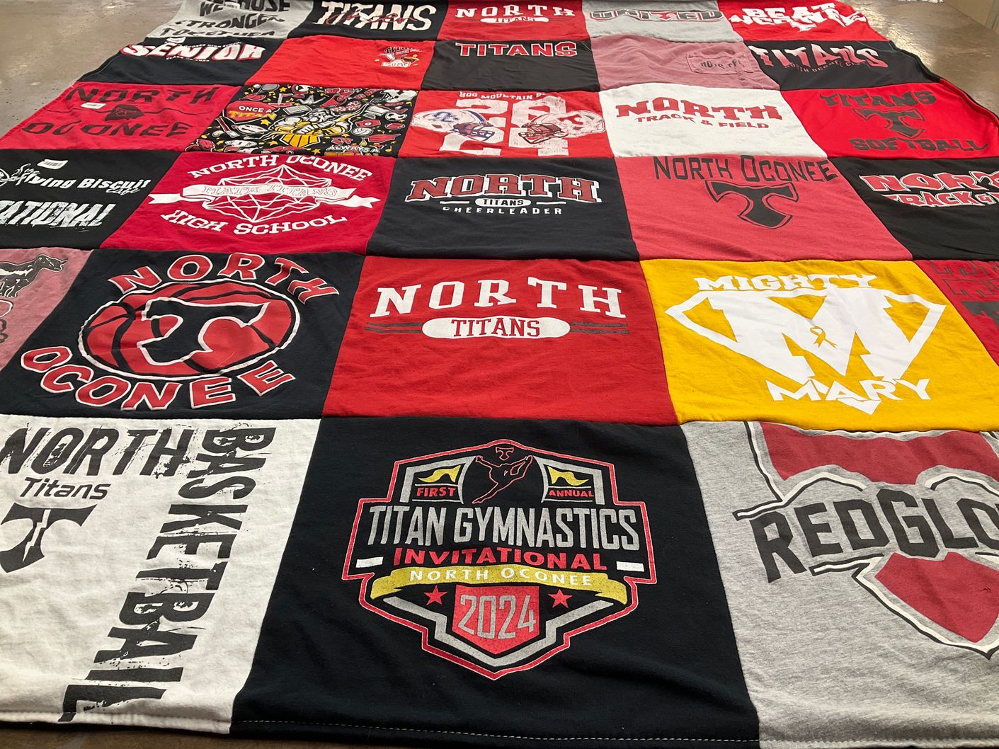 T-shirt quilt featuring north titans, north oconee titans by Jasandeep from GA