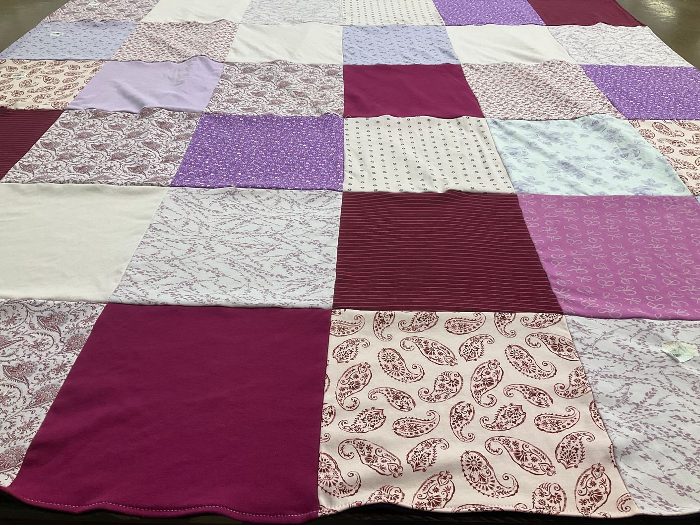 T-shirt quilt with quilting, sewing themes by Keith from FL