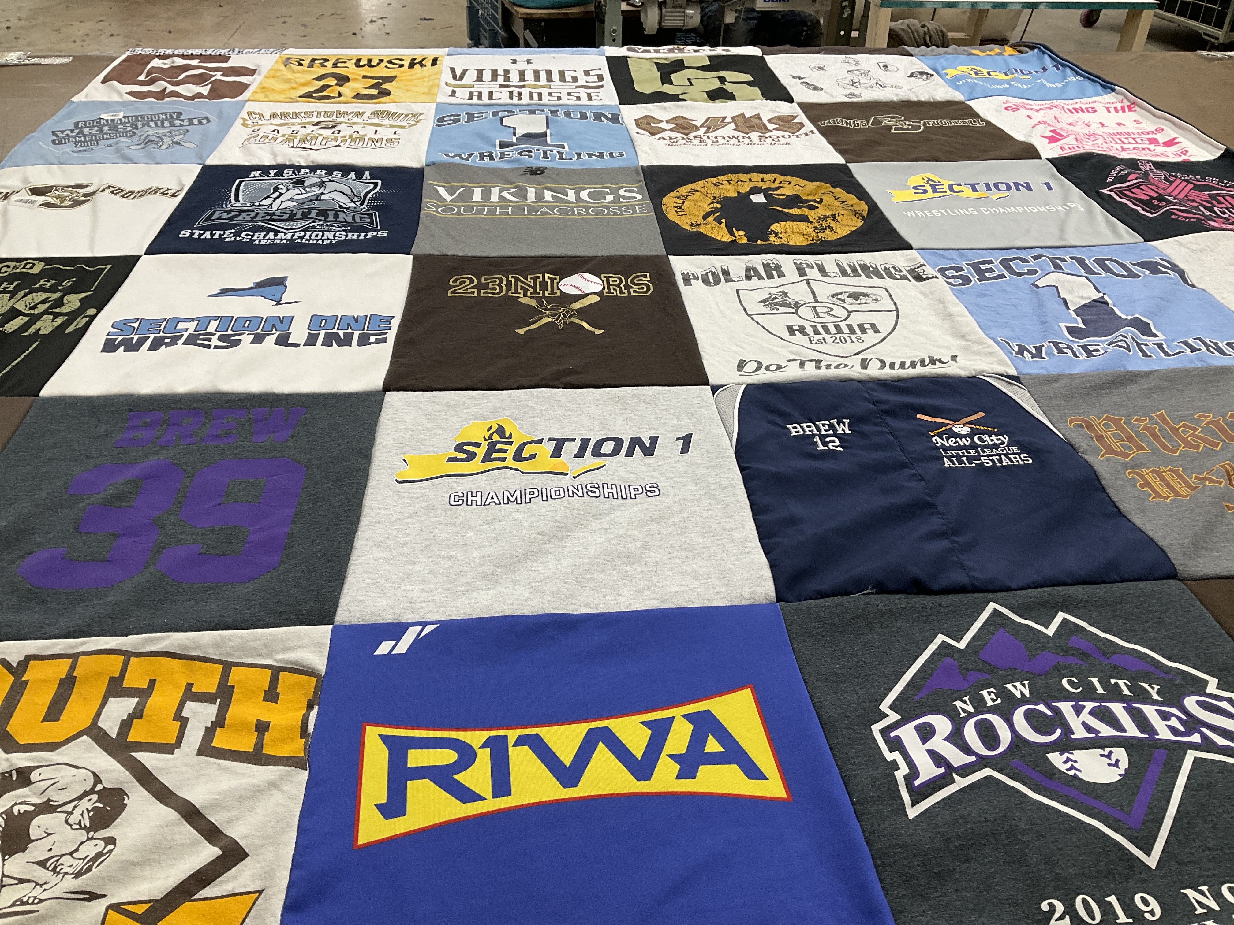 T-shirt quilt featuring new city rockies by Grace from NY
