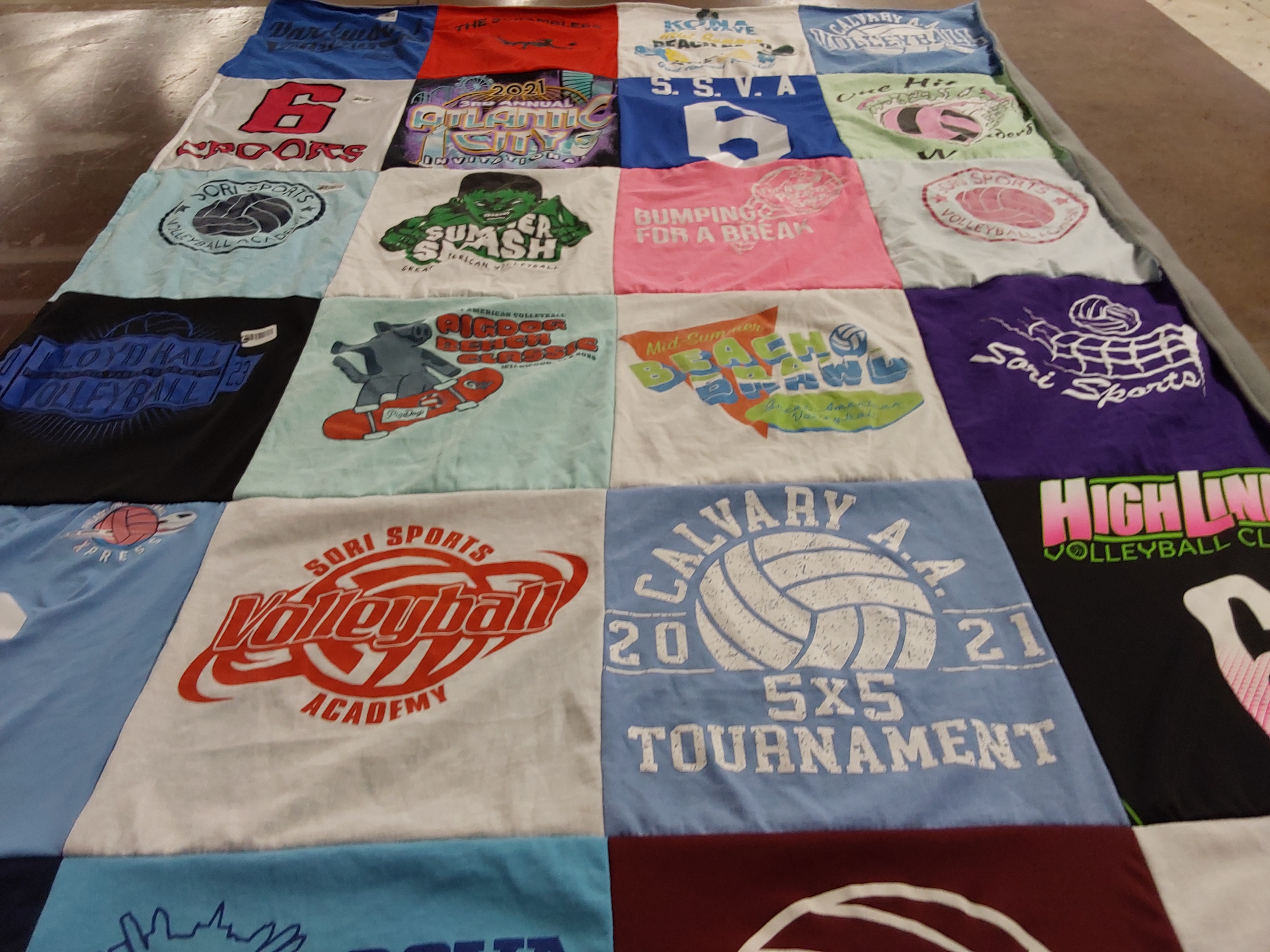 T-shirt quilt from calvary a.a. by Jackie from PA