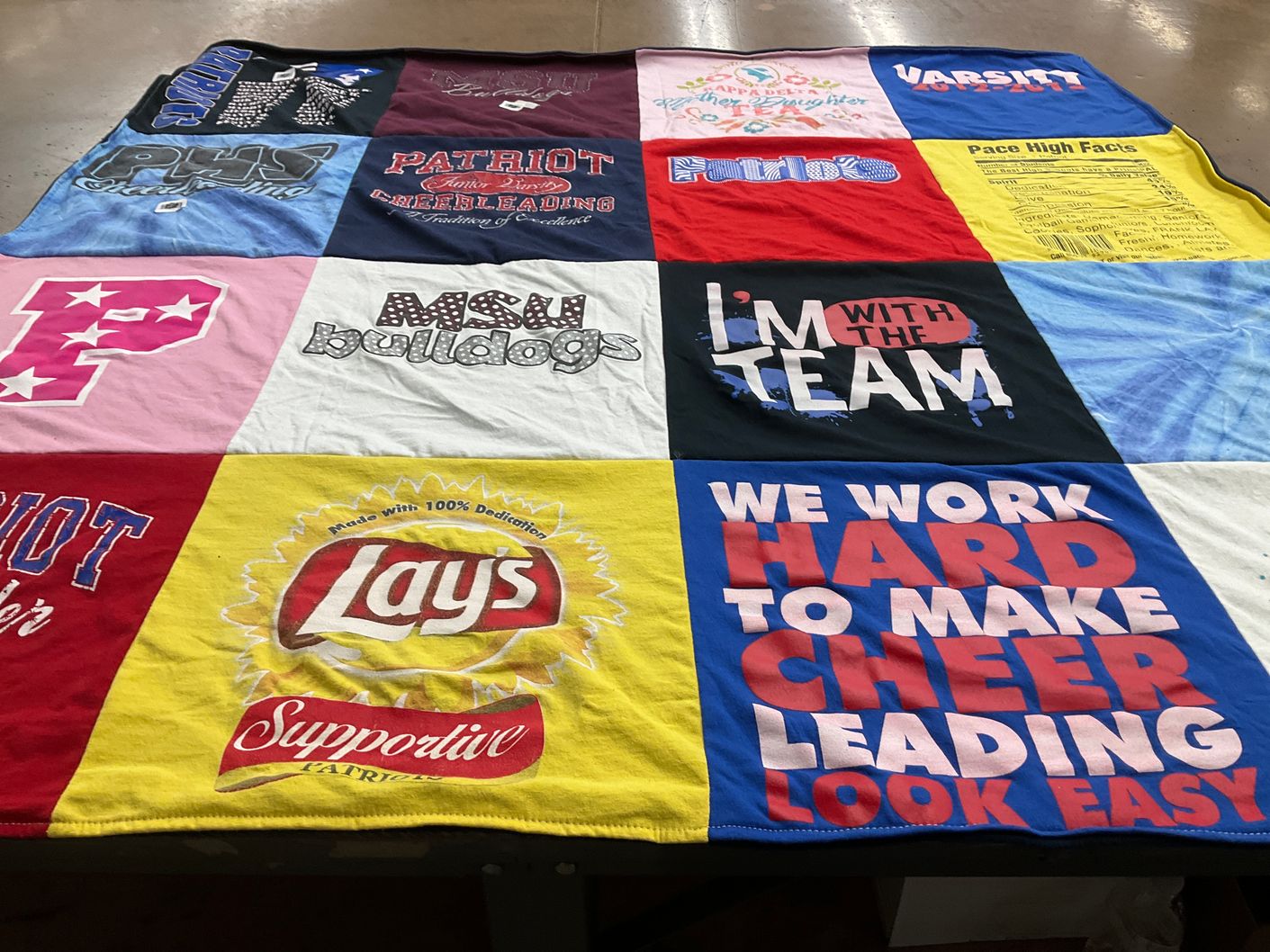T-shirt quilt featuring bulldogs by Cindy from FL