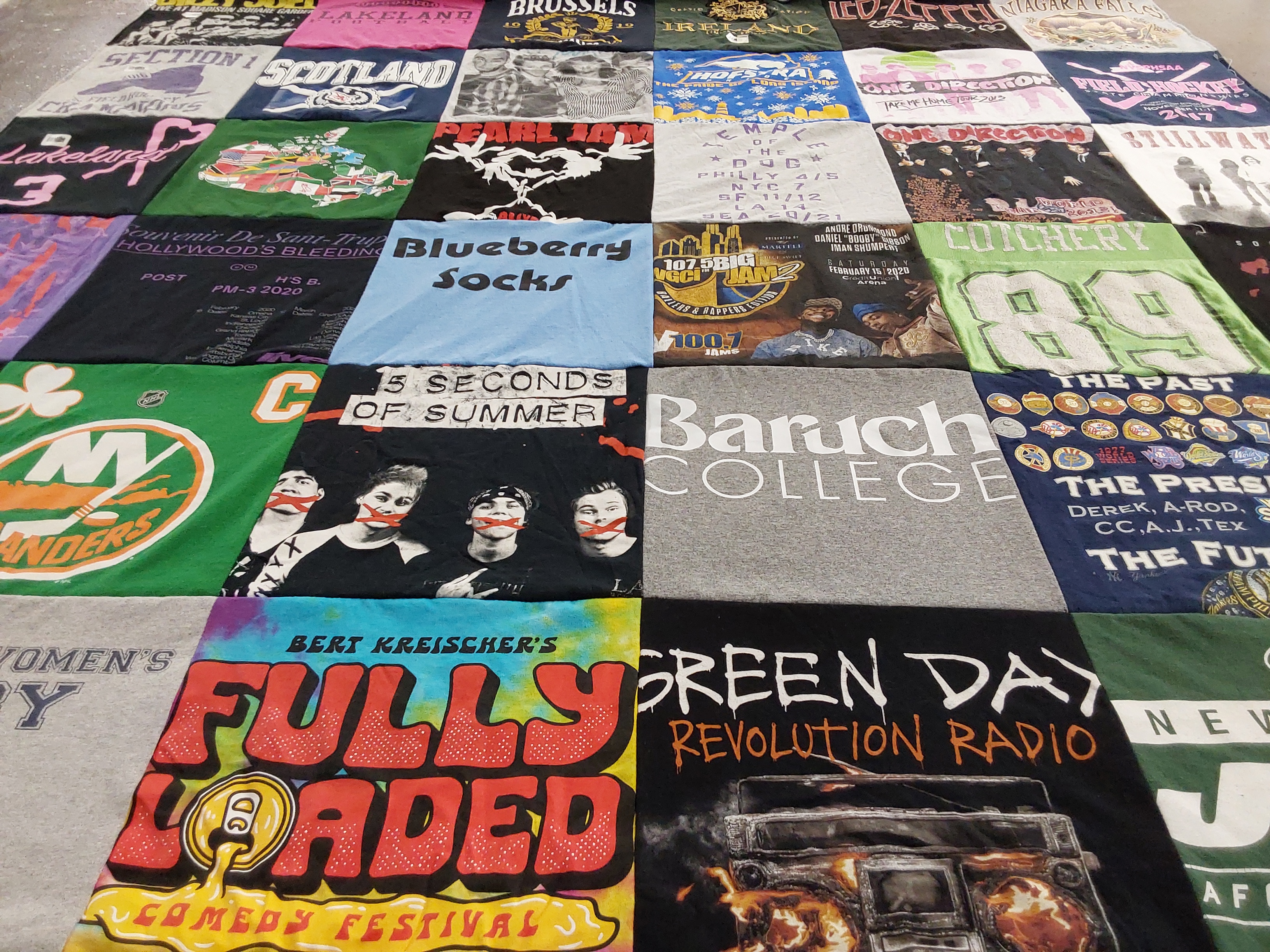 T-shirt quilt featuring new york islanders by Lori from NY