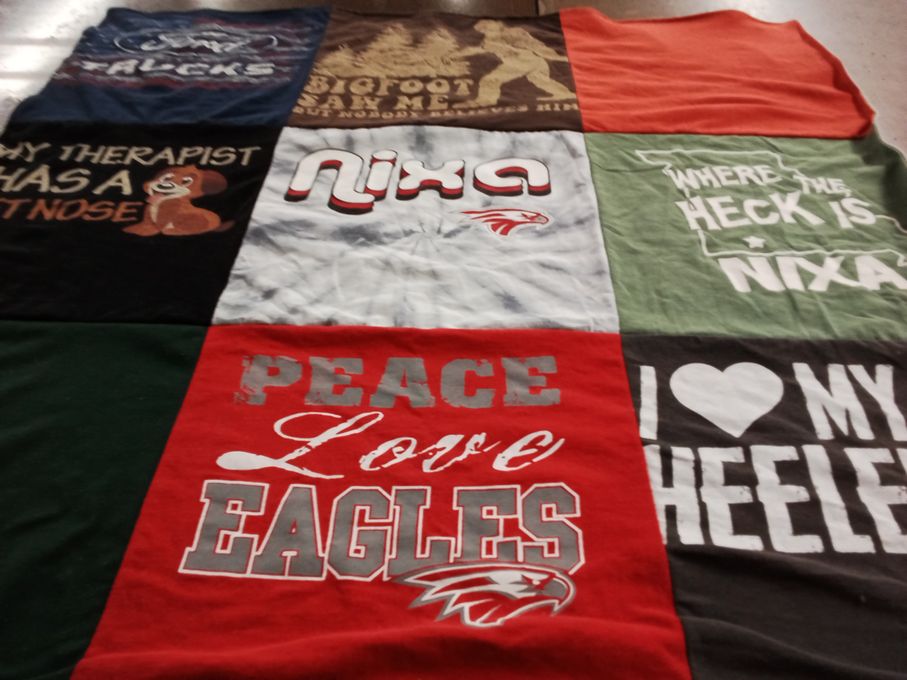 T-shirt quilt featuring nixa eagles by DAWN from MO