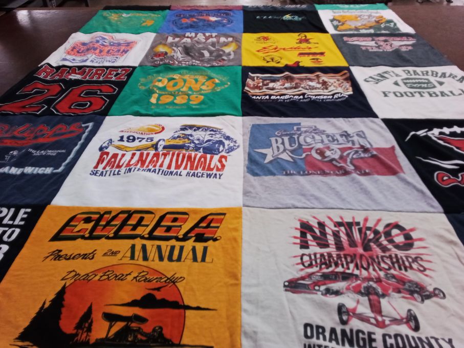 T-shirt quilt from buccaneers, santa barbara football by Renee from TX