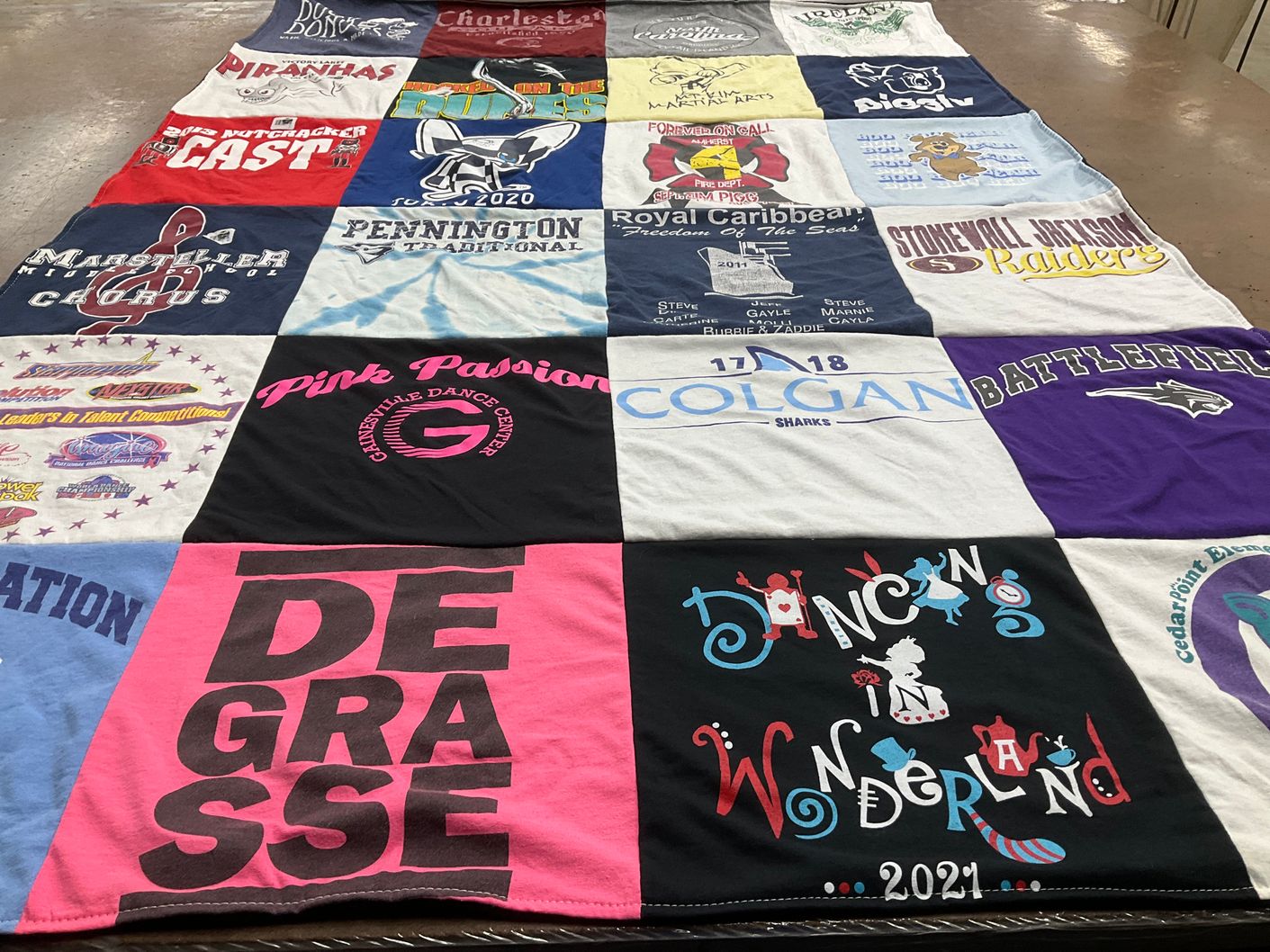 T-shirt quilt featuring battlefield high school, colgan high school by Steven from VA