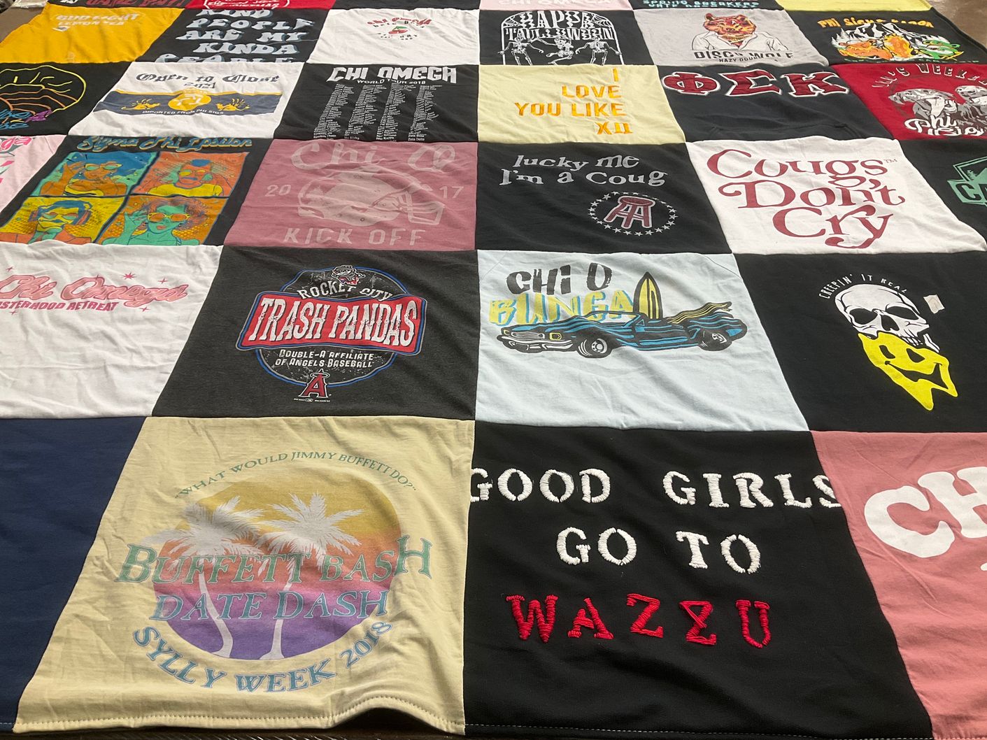 T-shirt quilt from washington state university by Ellee Jo from WA