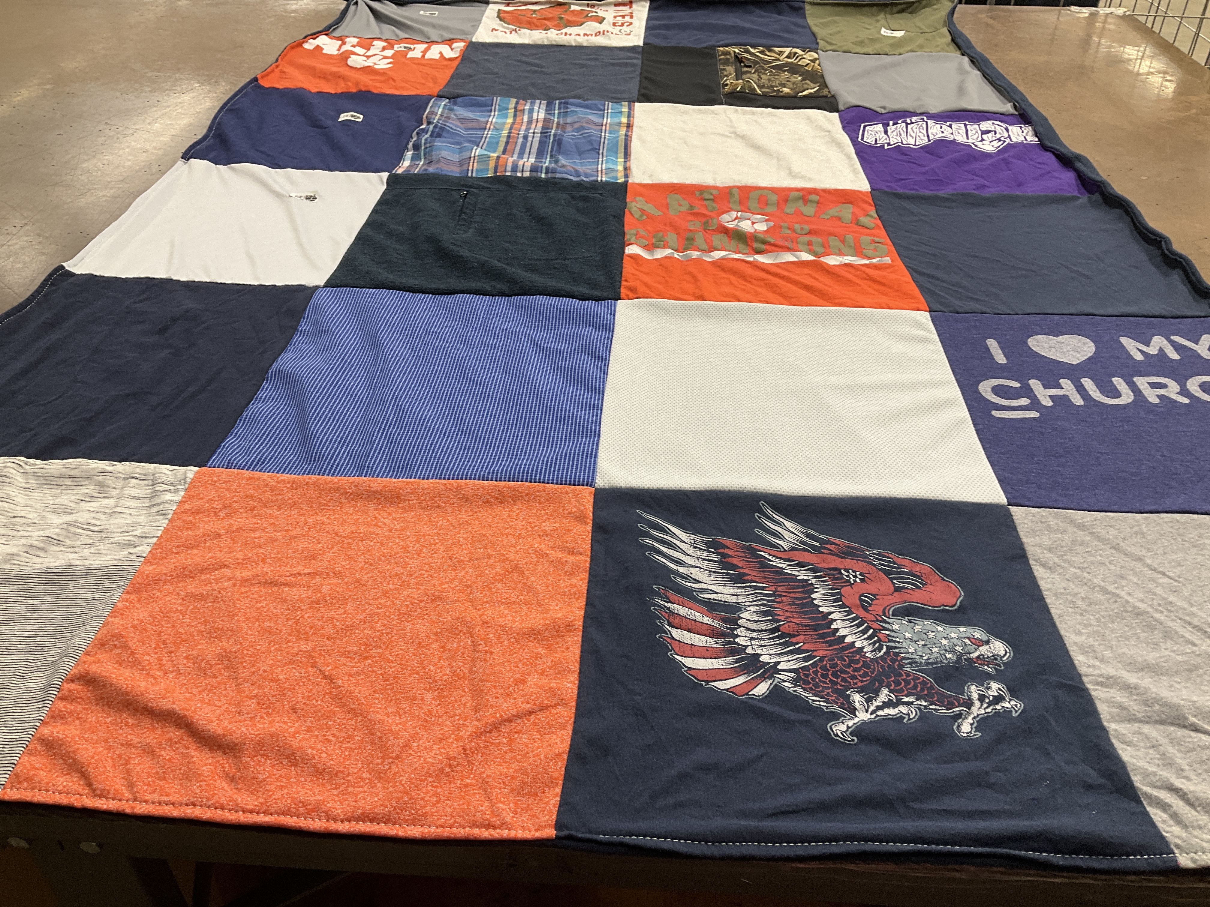 T-shirt quilt featuring nationals by Kim from SC