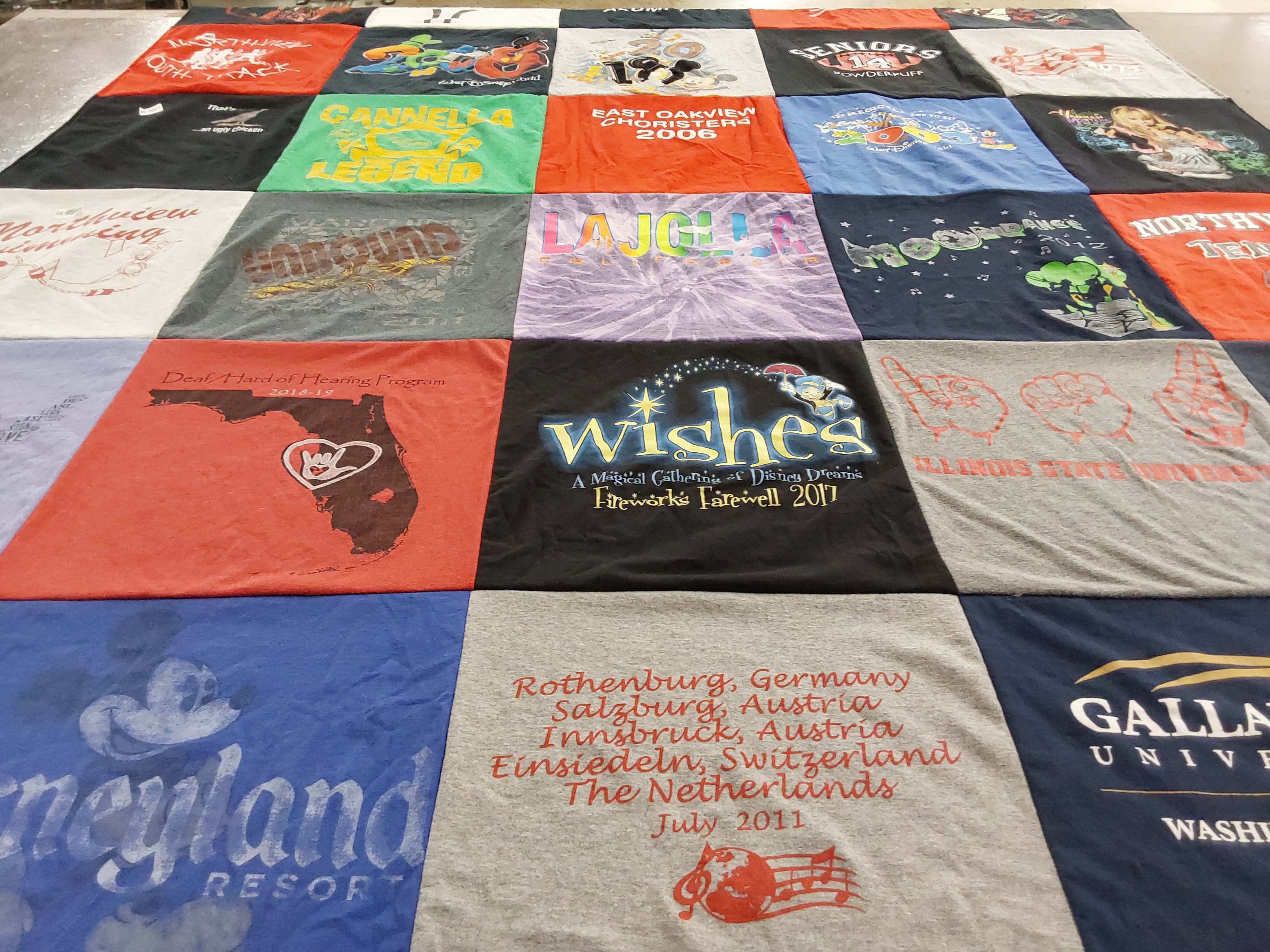 T-shirt quilt from illinois state university by Kathleen from MI