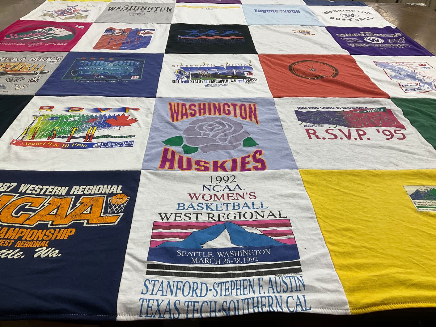 T-shirt quilt featuring university of washington huskies by Larry from WA