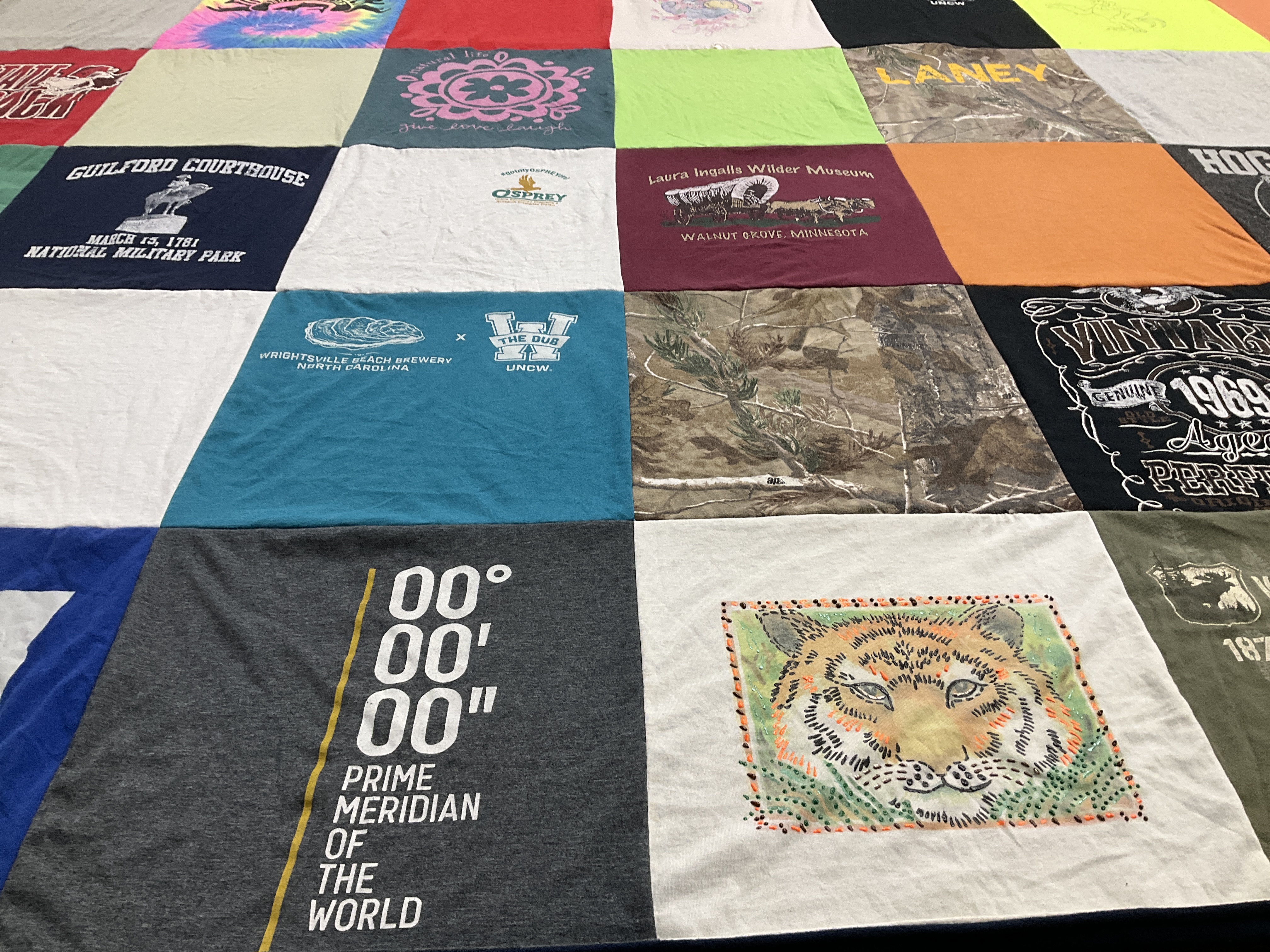 T-shirt quilt from university of north carolina wilmington by Andrea from NC