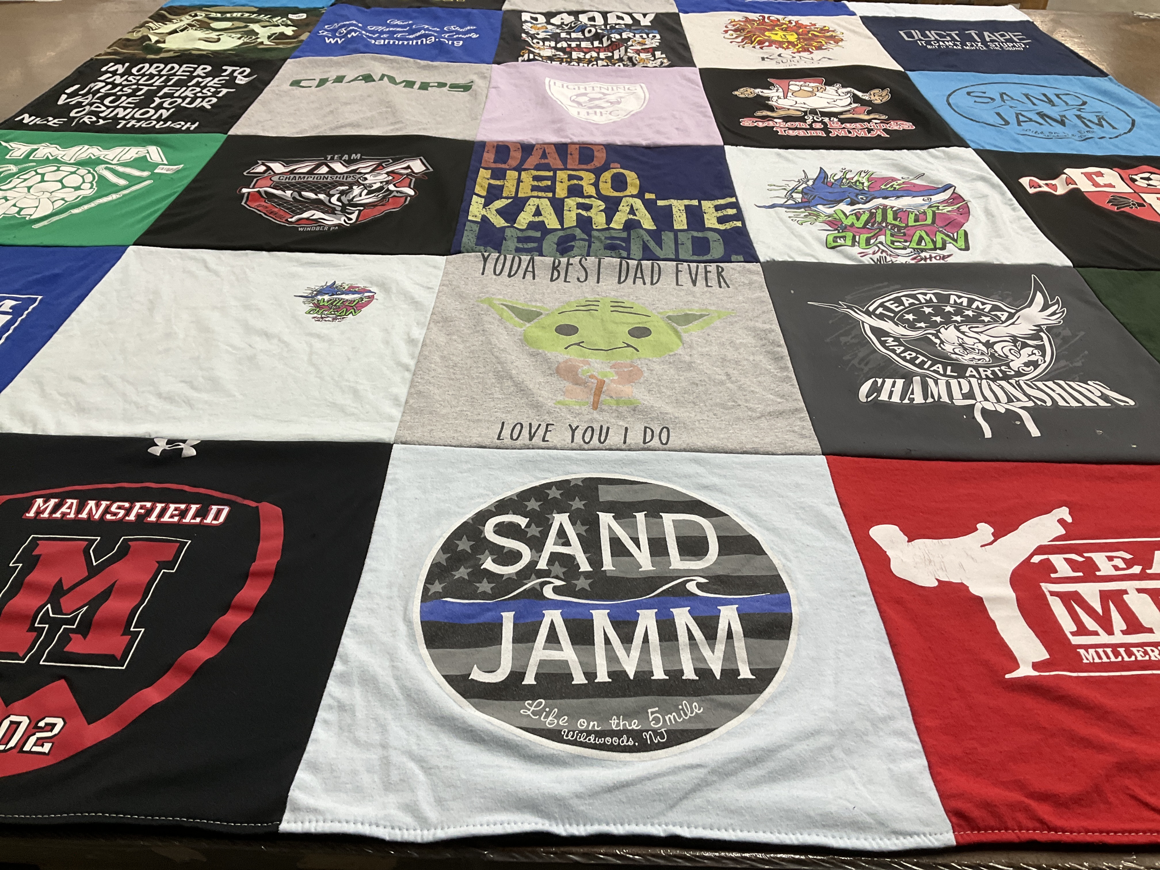 T-shirt quilt from mansfield university by Chris from PA