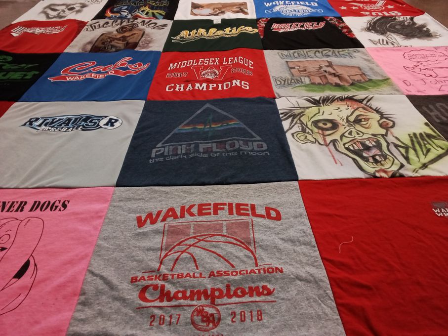 T-shirt quilt featuring wakefield basketball association by Caitlin from MA