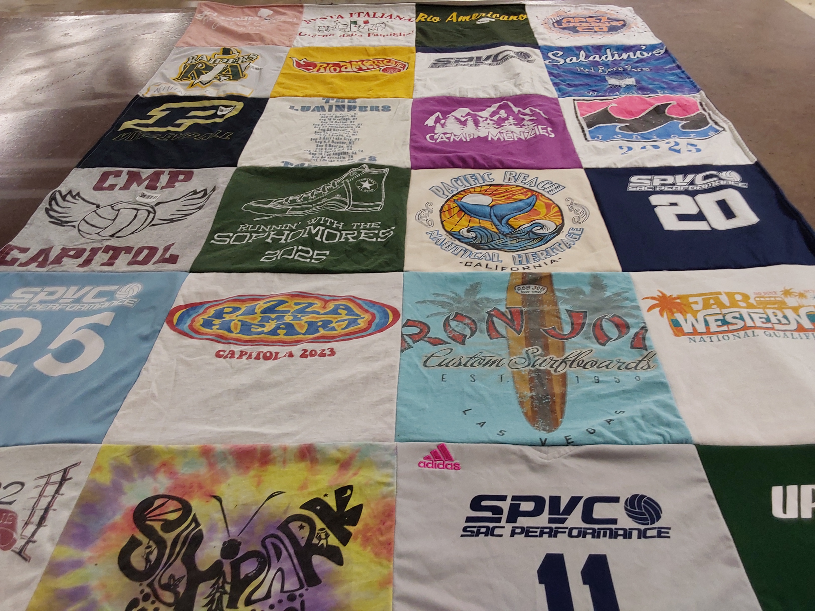 T-shirt quilt featuring spvc sac performance by Gina from CA