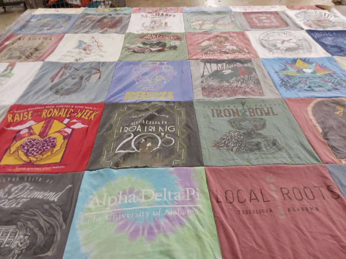 T-shirt quilt featuring university of alabama football team by Natalie from MA