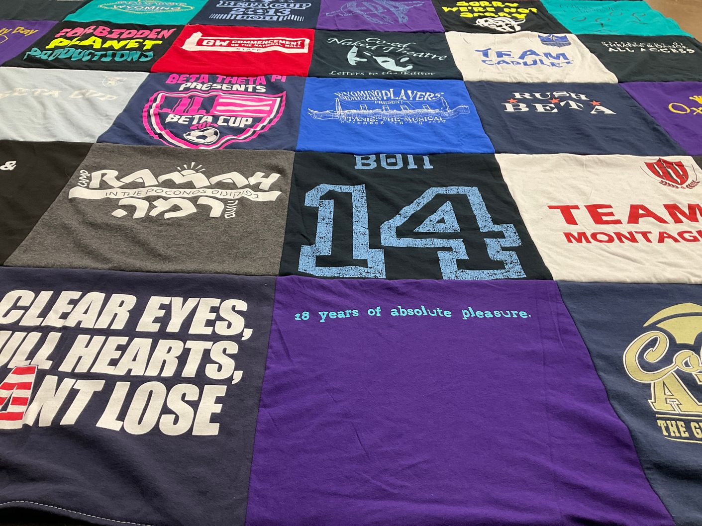 T-shirt quilt featuring team montague, team cadule by Max from VA