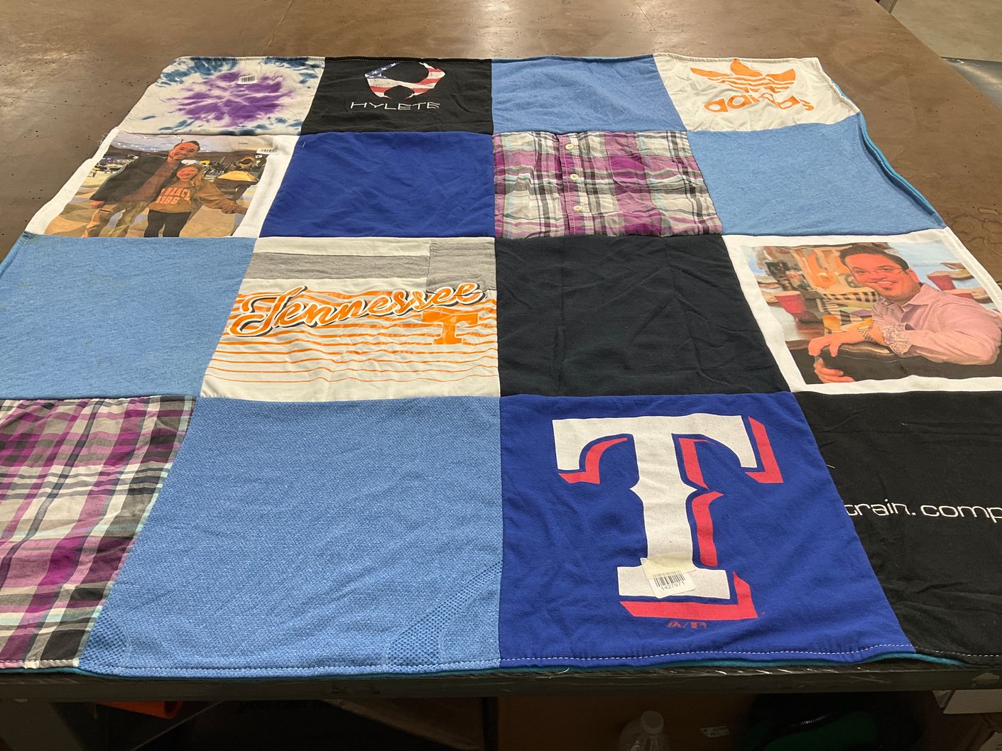 T-shirt quilt featuring tennessee volunteers by Tori from TX