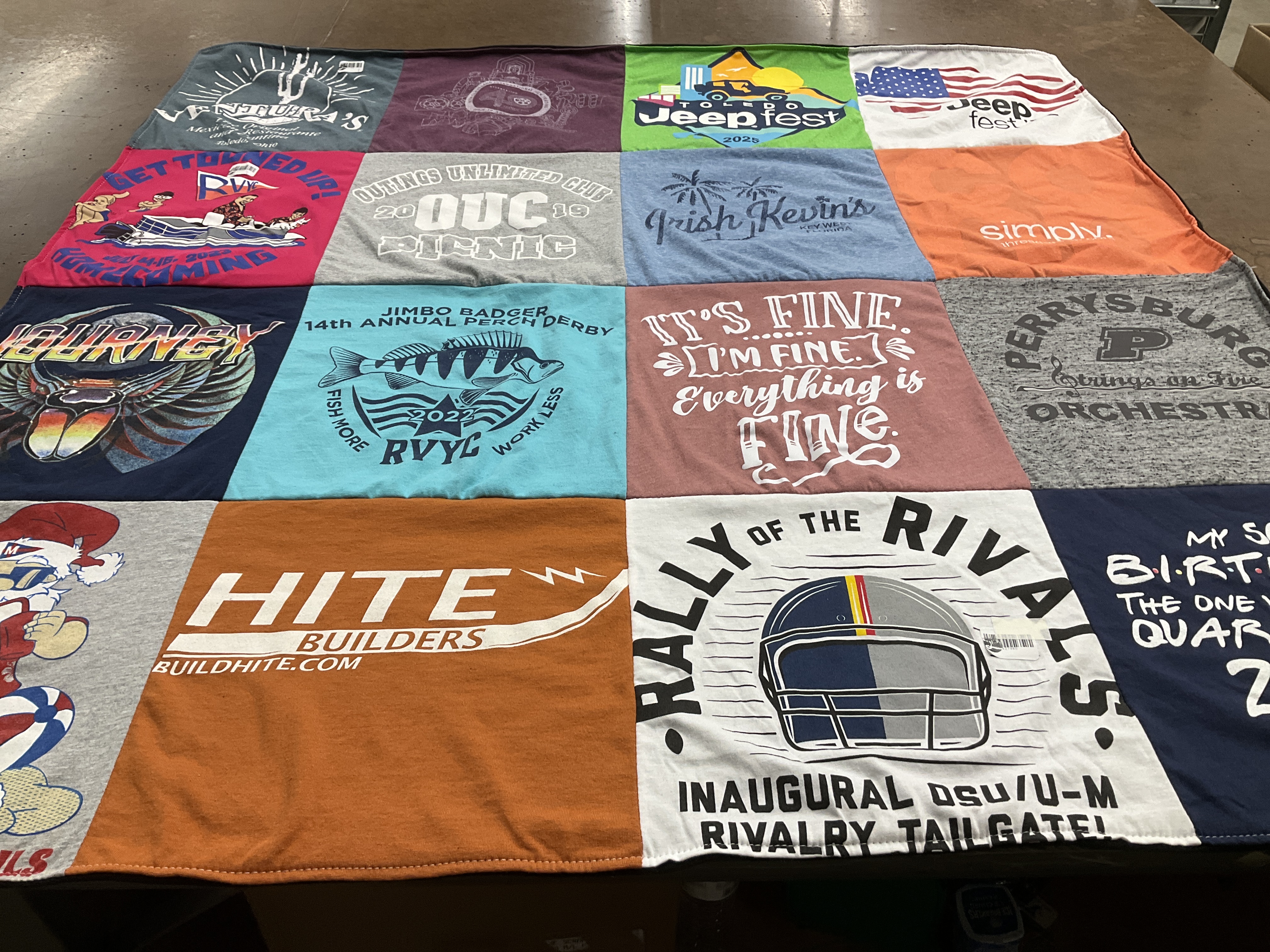 T-shirt quilt featuring the ohio state university by Leasa from OH