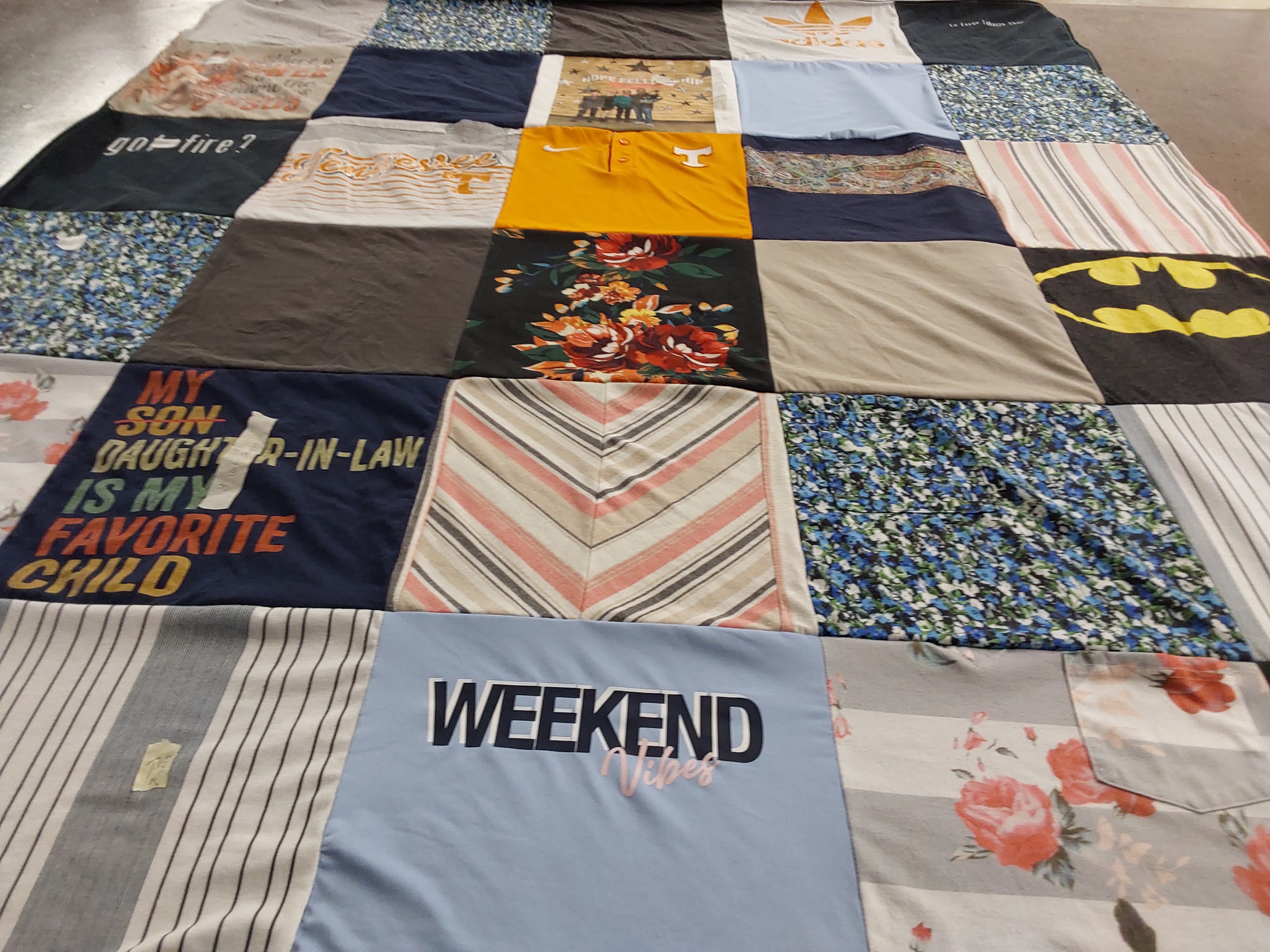 T-shirt quilt from university of tennessee by Tori from TX