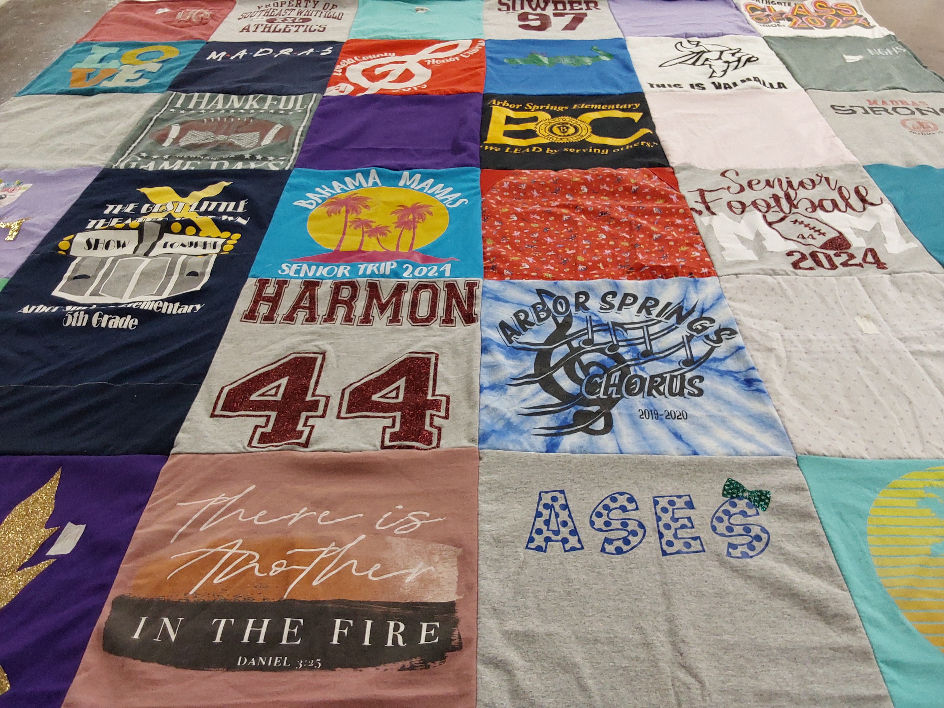 T-shirt quilt featuring football team by Margarita from GA