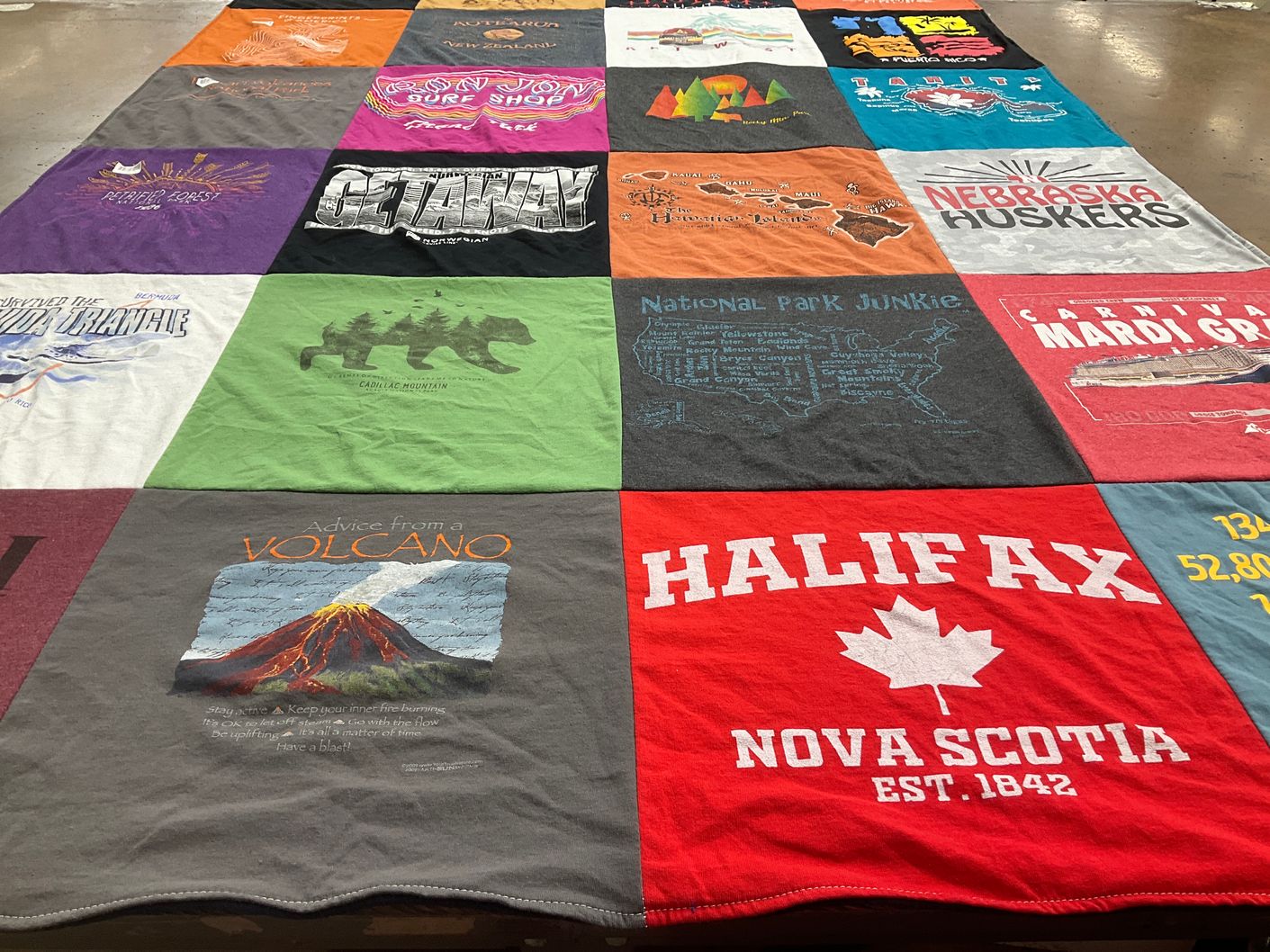 T-shirt quilt featuring nebraska huskers by JC from FL