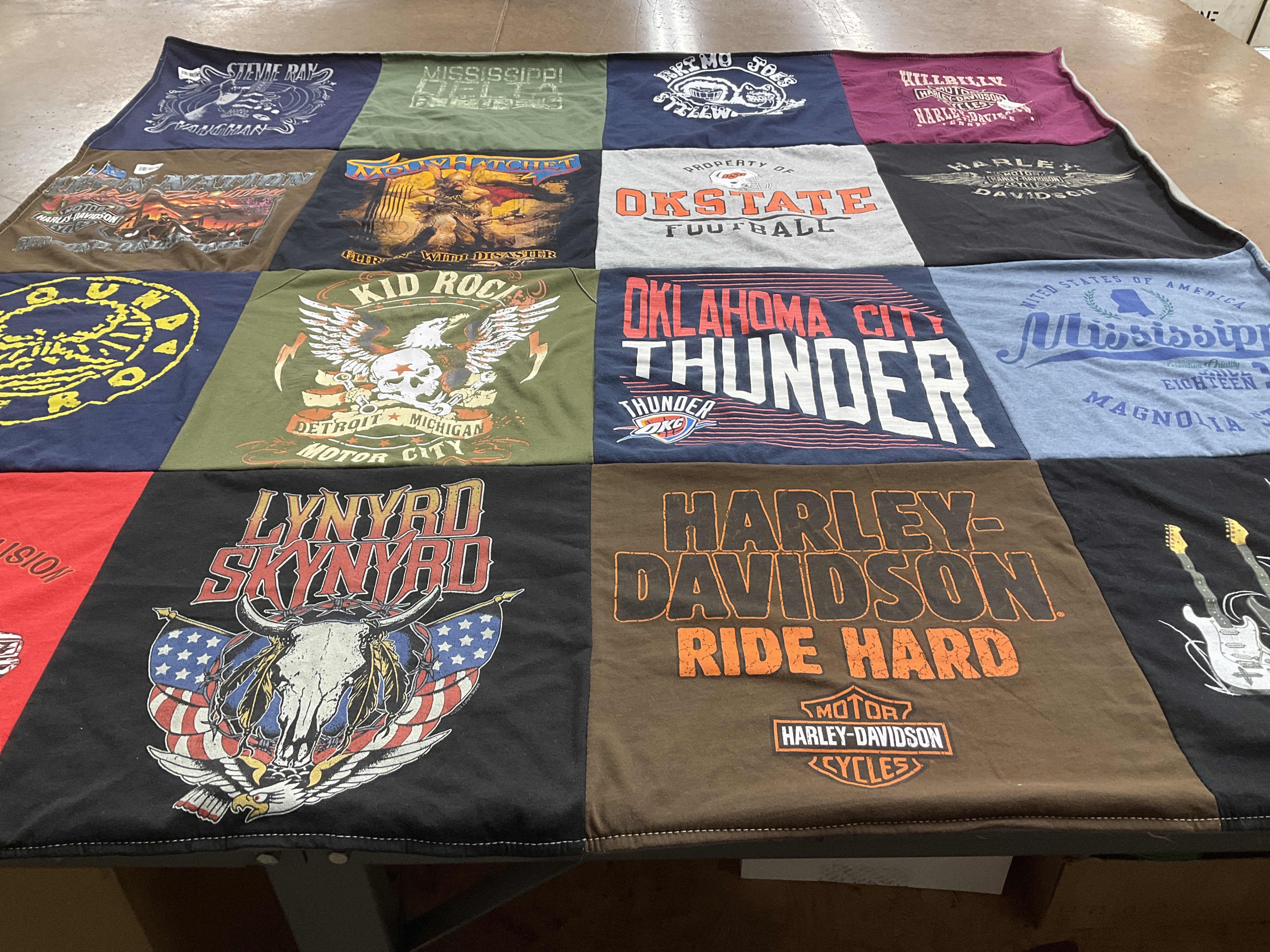 T-shirt quilt featuring oklahoma city thunder by Dale from OK