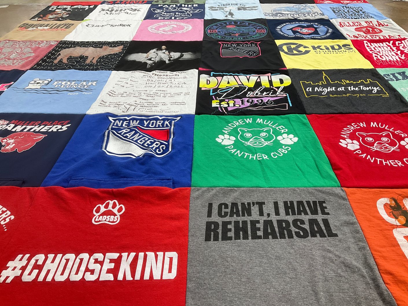 T-shirt quilt featuring new york rangers by Tamara from NY