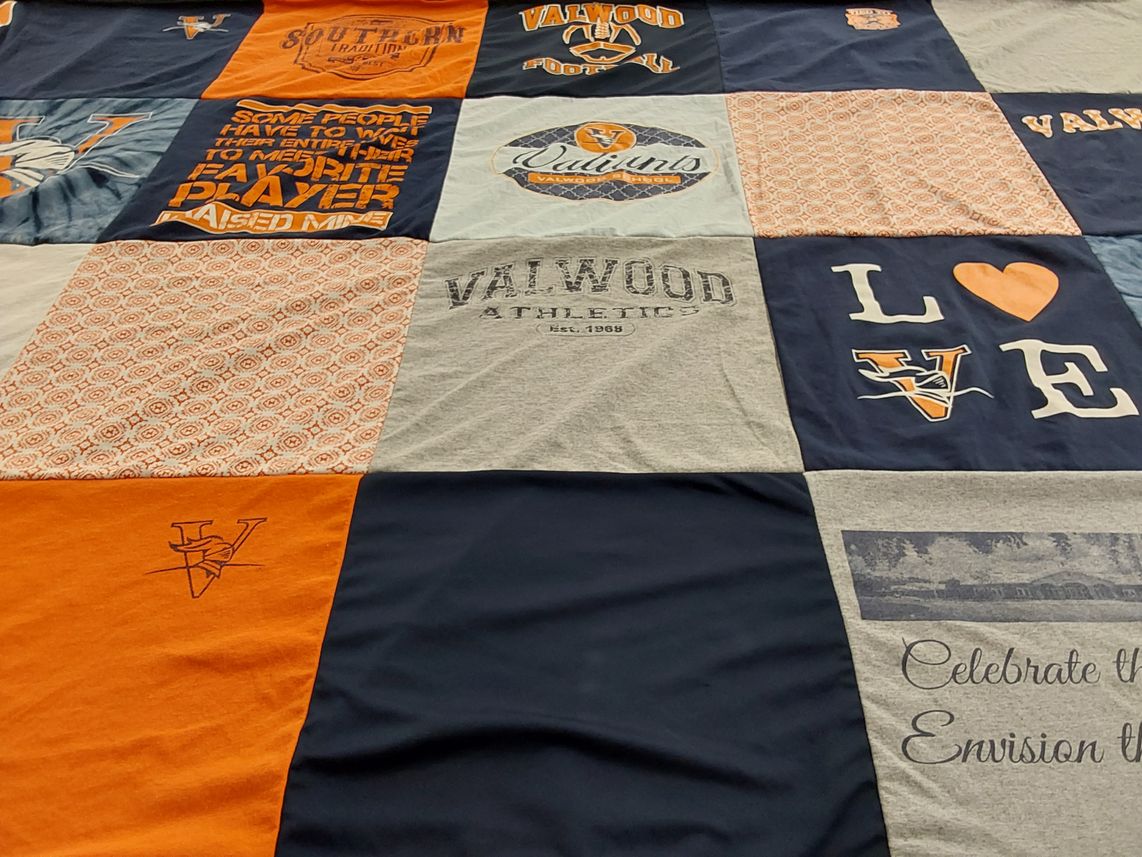 T-shirt quilt from valwood school by Stephanie from GA