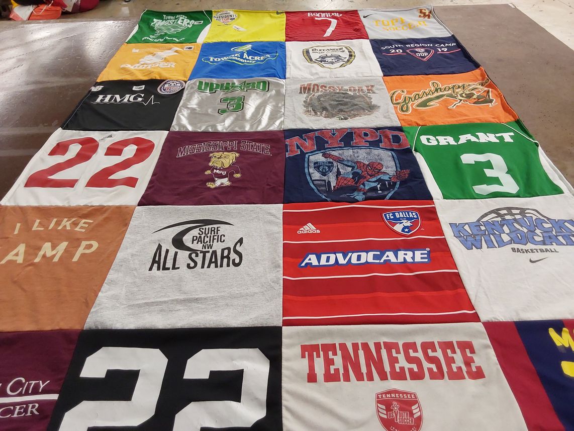 T-shirt quilt featuring kentucky wildcats basketball by Lisa from TN