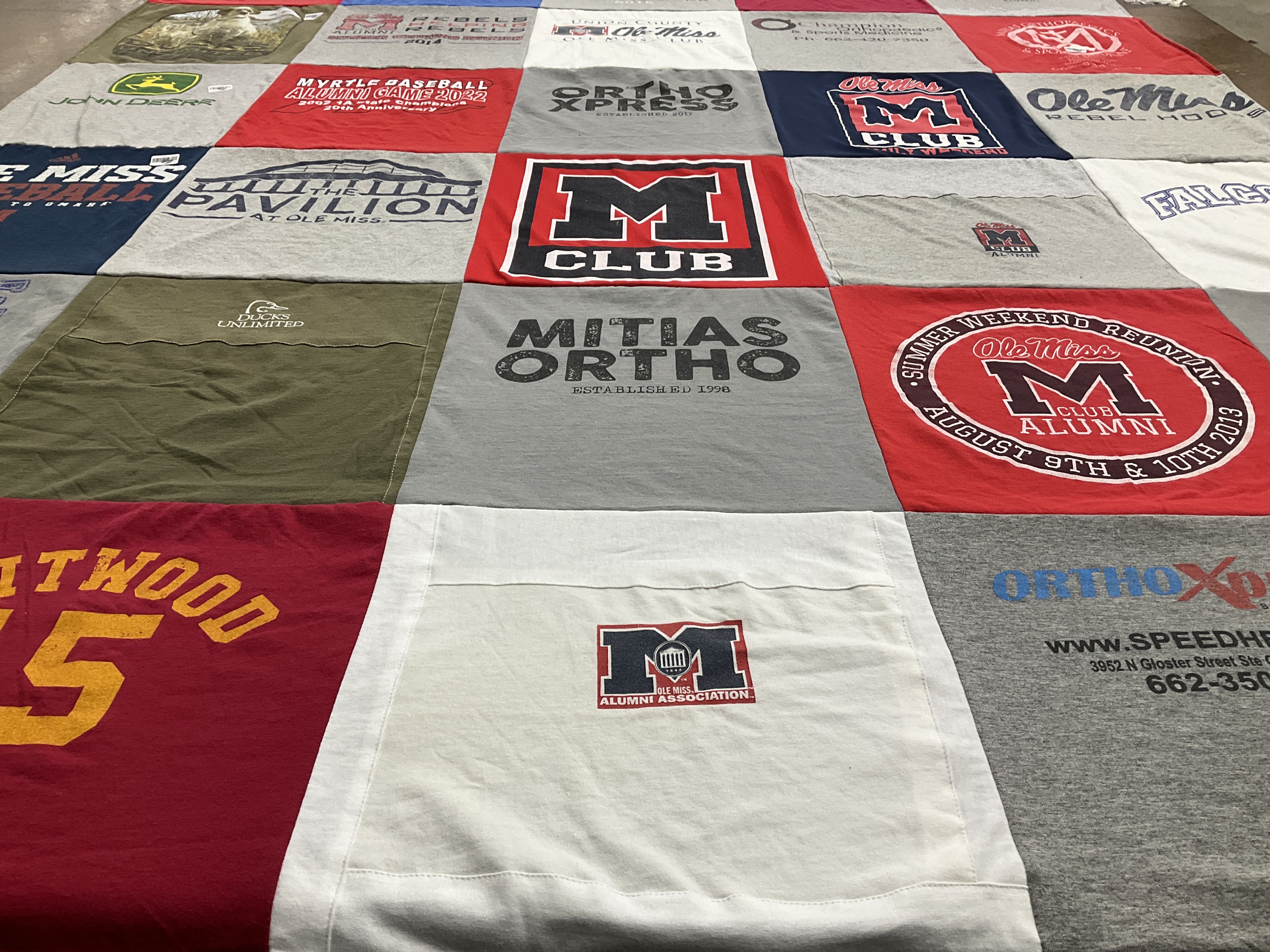 T-shirt quilt from university of mississippi by Brad from MS