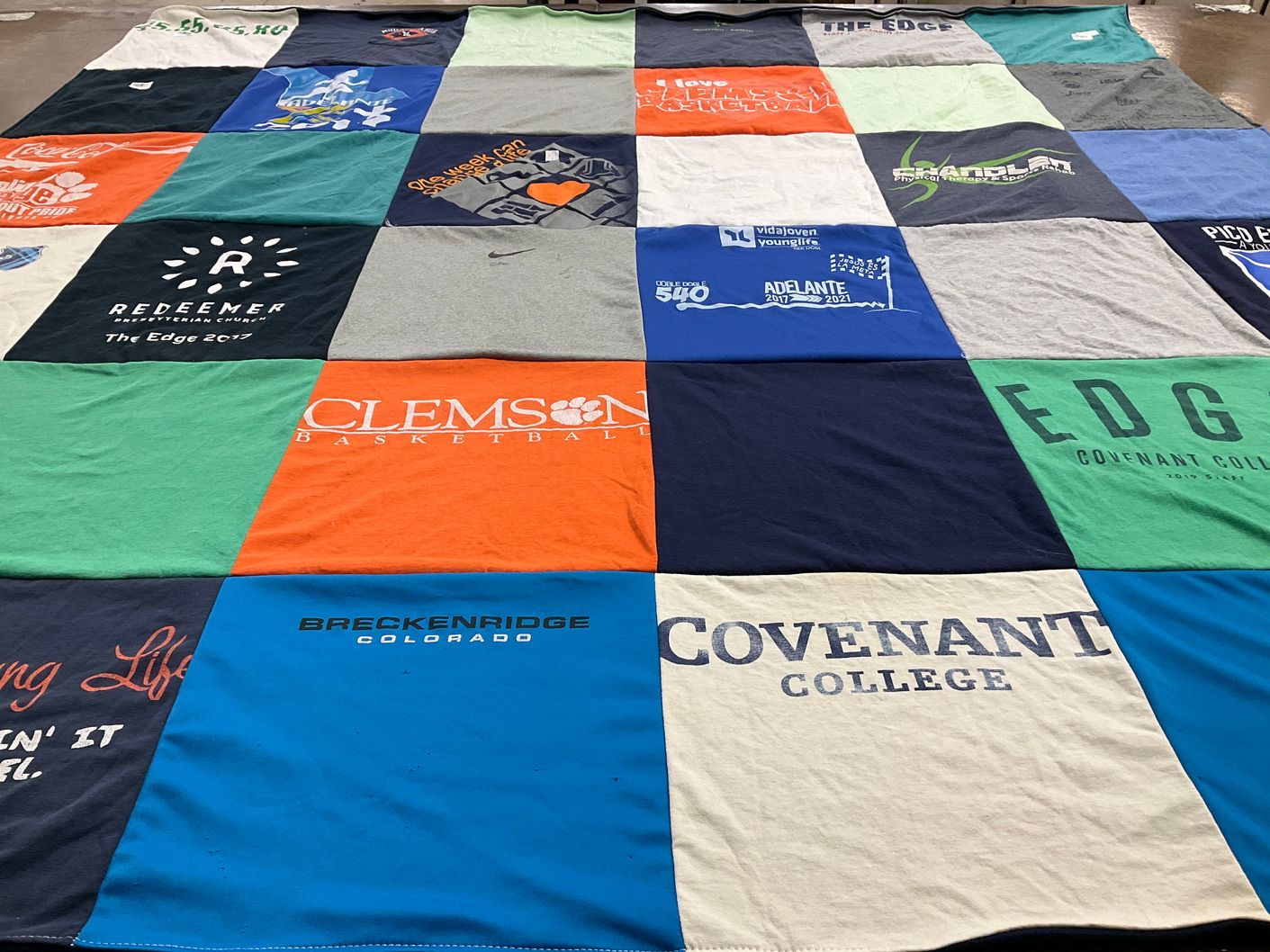 T-shirt quilt featuring clemson university basketball by Jen from NC