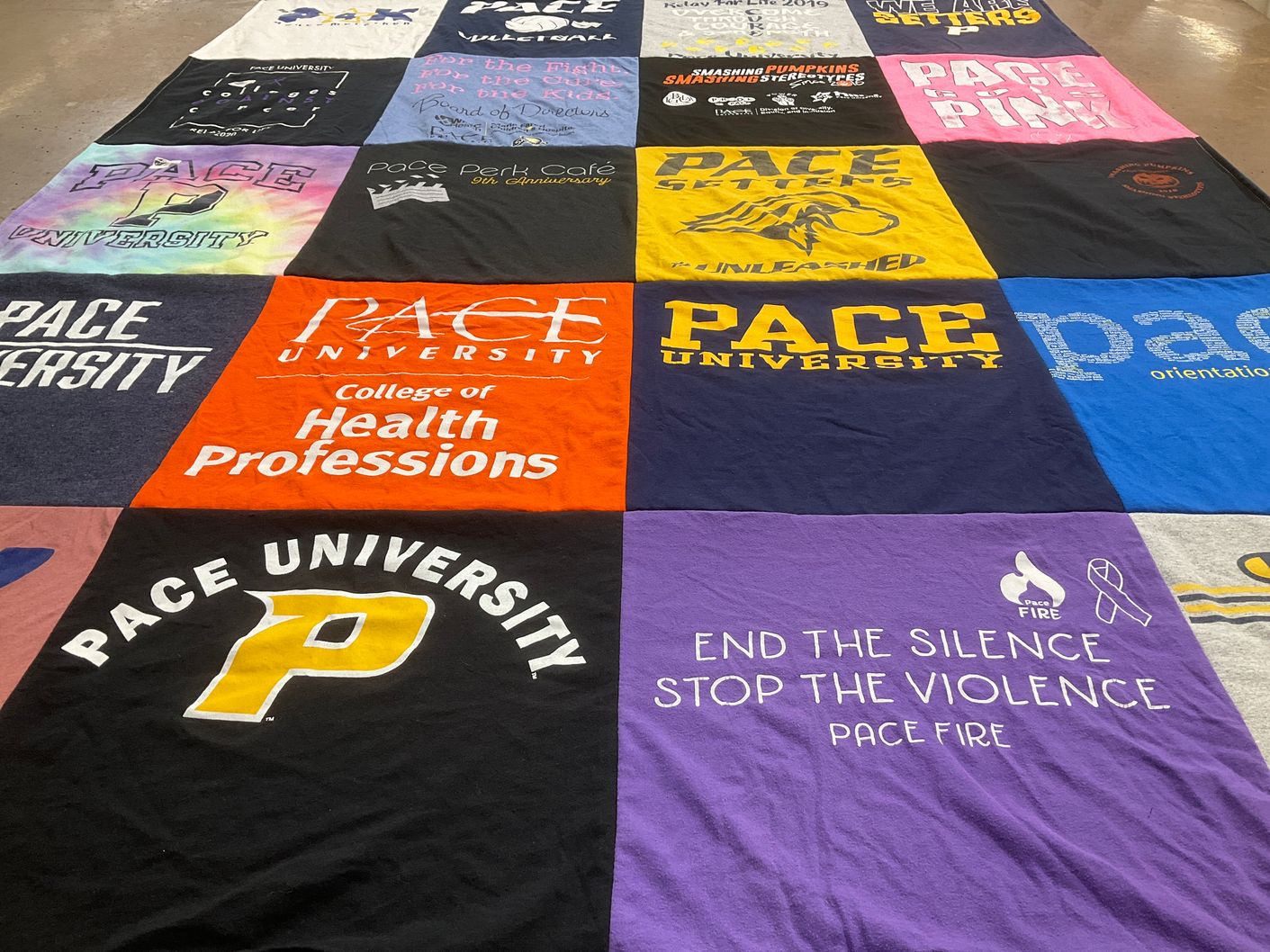 T-shirt quilt featuring pace setters by Shannon from NY