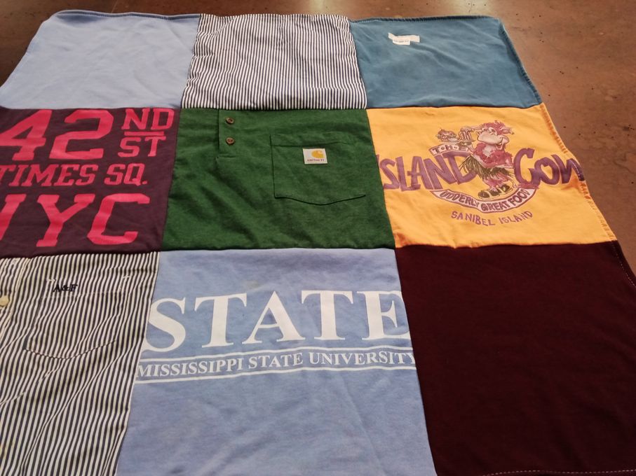 T-shirt quilt from mississippi state university by Hannah from TN