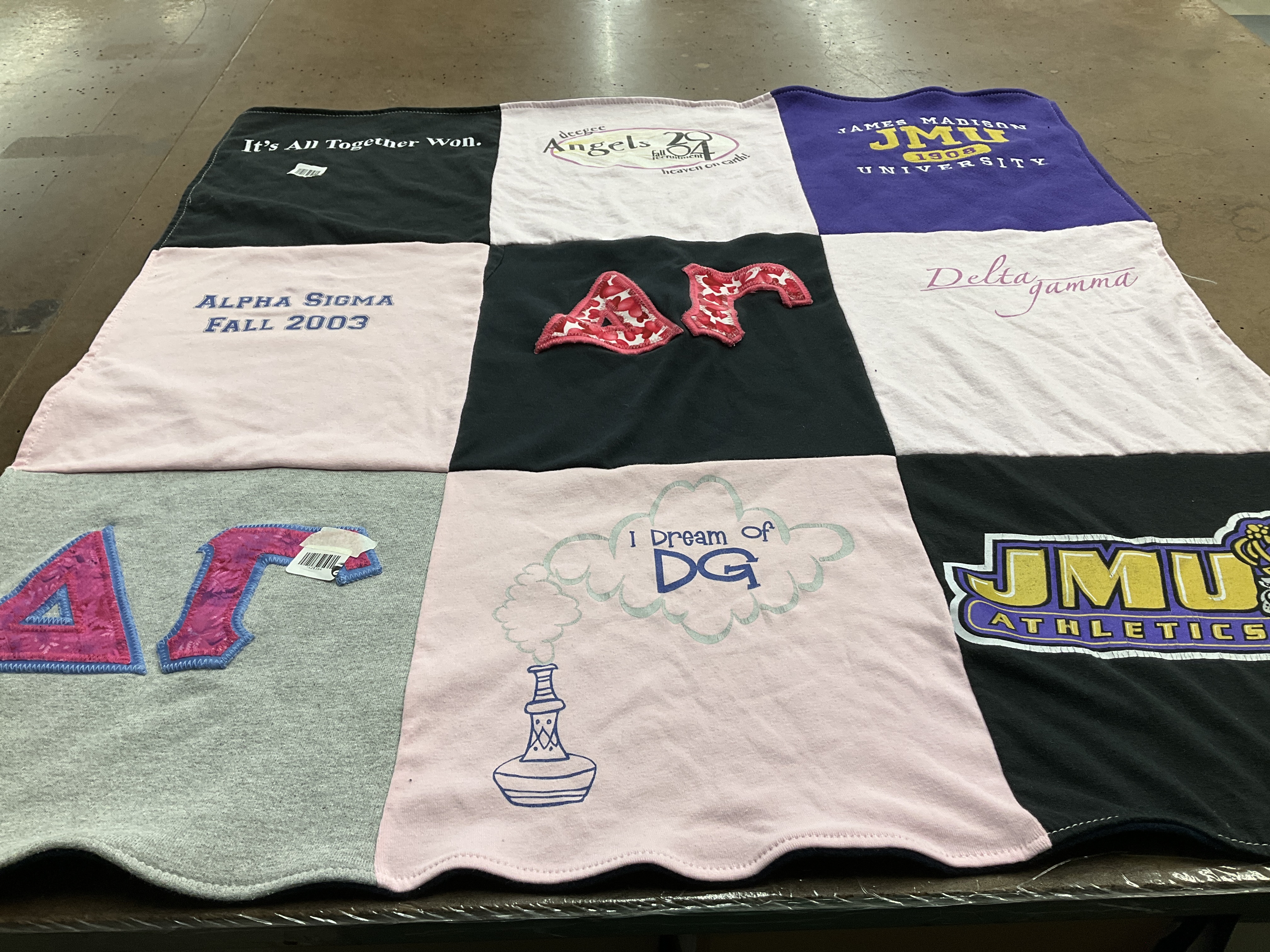 T-shirt quilt featuring james madison university athletics by Jennifer from VA